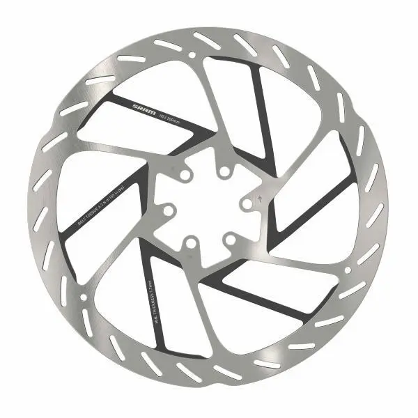 Bremsscheibe mit 6 Löchern abgerundeter Rand (inkl. Stahlschrauben) Sram Disque Hs2 200mm