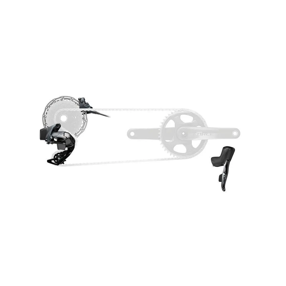 Straßengruppe Sram Force Axs 1X Groupset Hrd Flat Mount