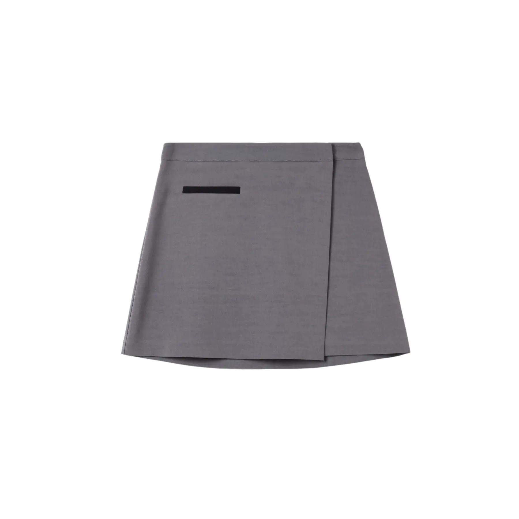 Stefanel Women's Gris Cotton Blend Mini Skirt