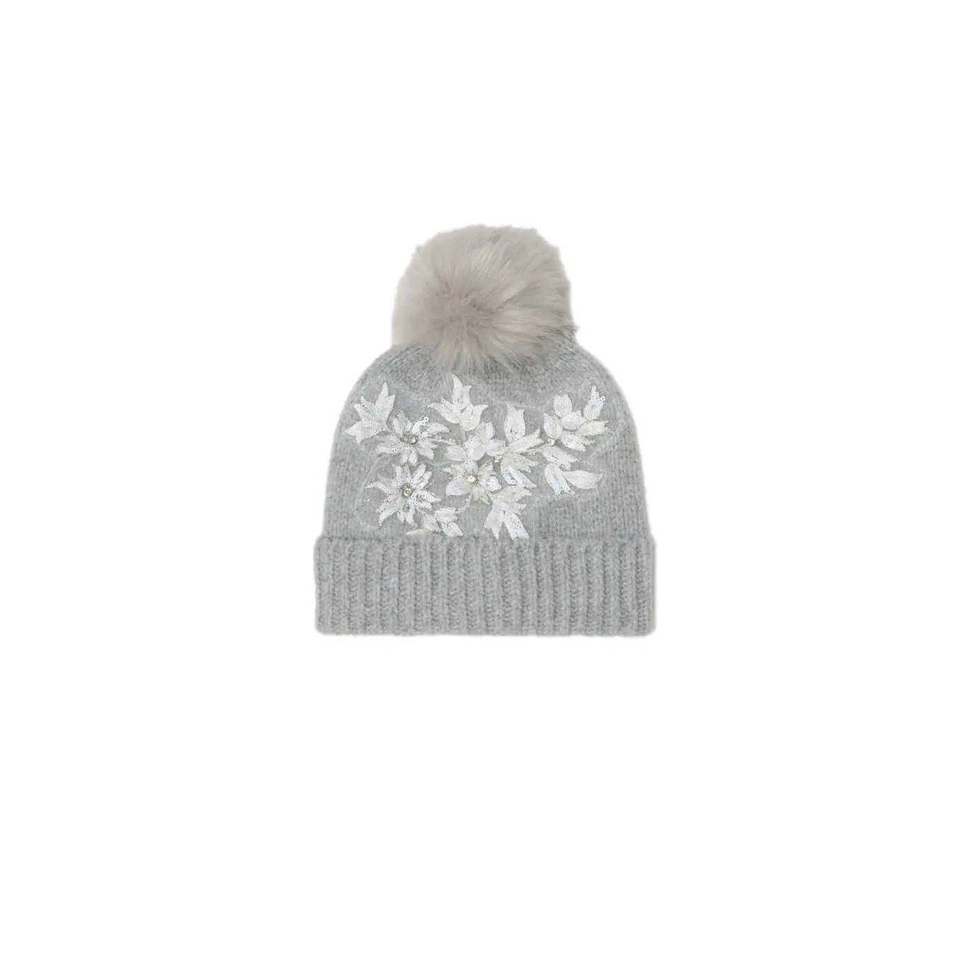 Cappello in maglia elasticizzata con pompon donna Stefanel