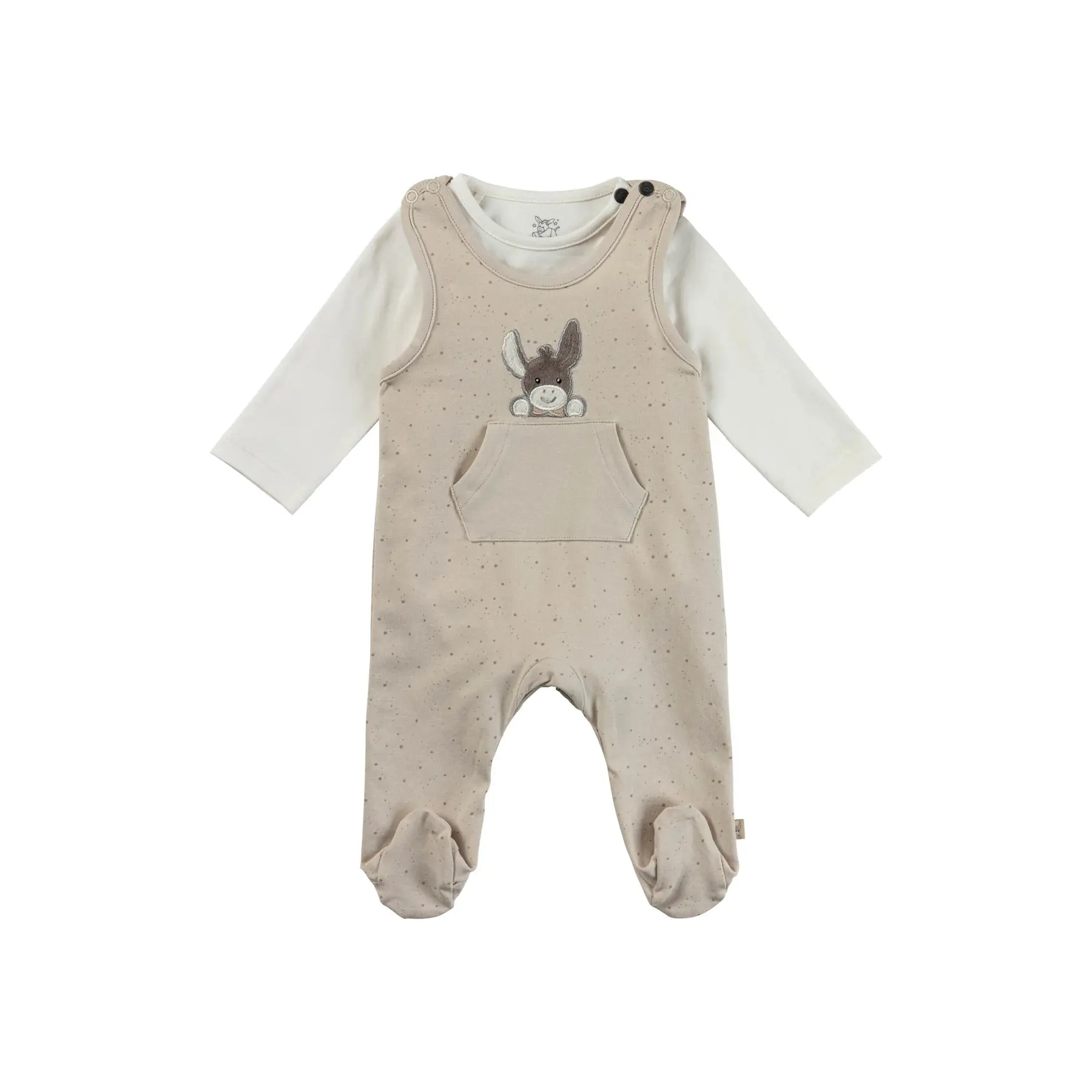 Ensemble grenouillère et body manches longues avec motif pois bébé Sterntaler Ensemble grenouillère et body manches longues avec motif pois bébé Sterntaler