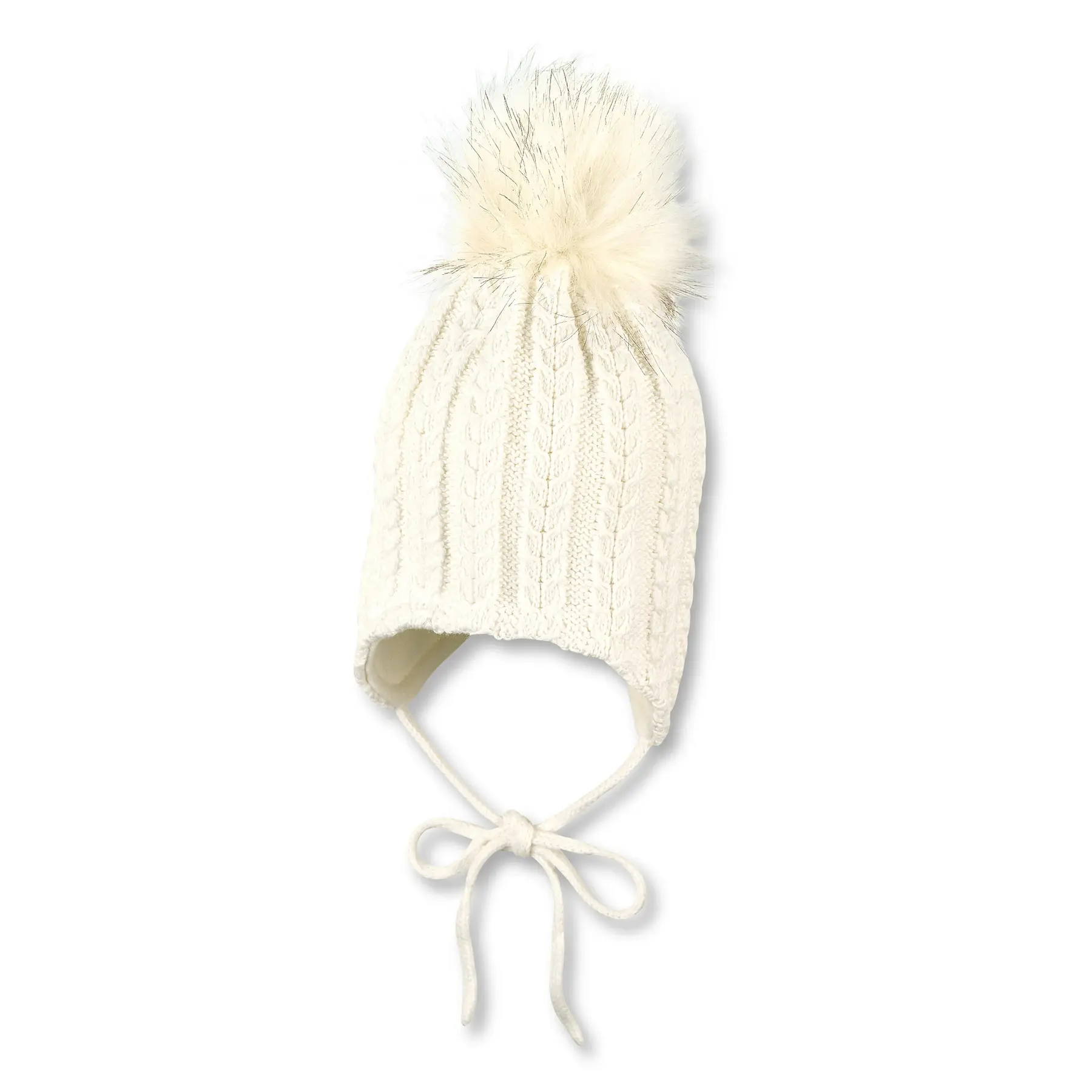 Bonnet tricoté avec pompon bébé fille Sterntaler