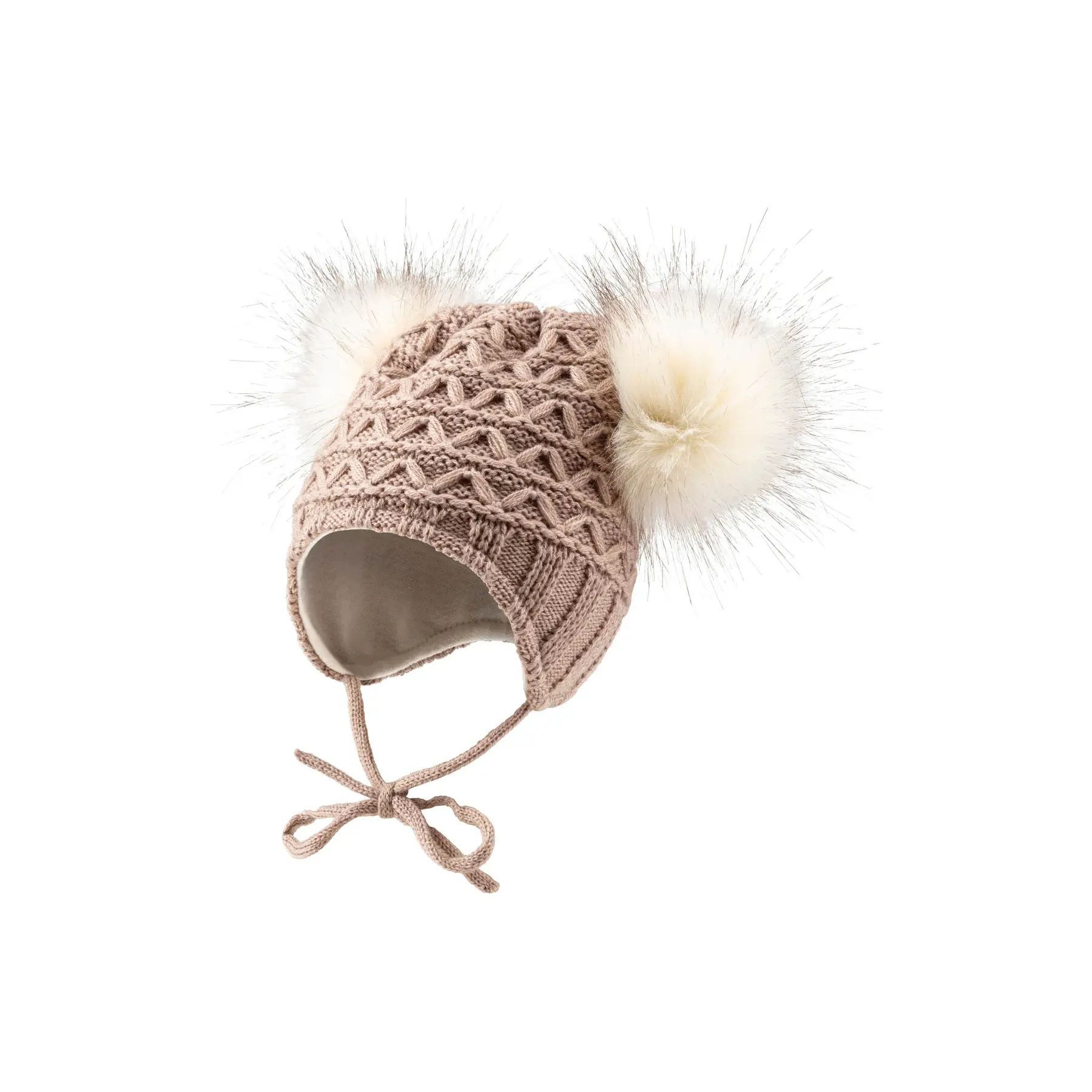 Bonnet tricotée à 2 pompons bébé fille Sterntaler Bonnet tricotée à 2 pompons bébé fille Sterntaler