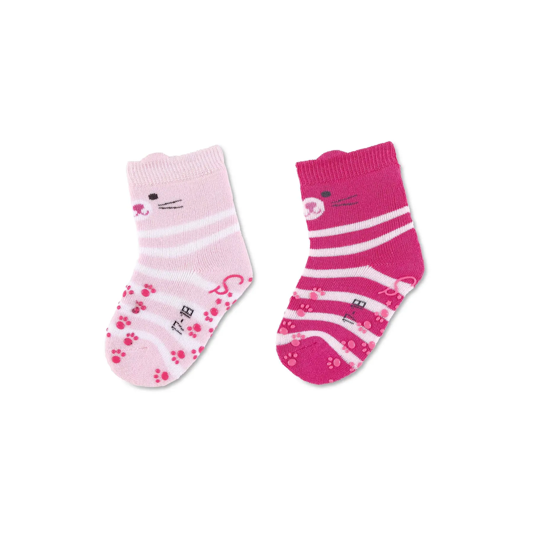 Sterntaler Mädchen Rose Socken Mit Katzenmotiv Für Baby (X2)