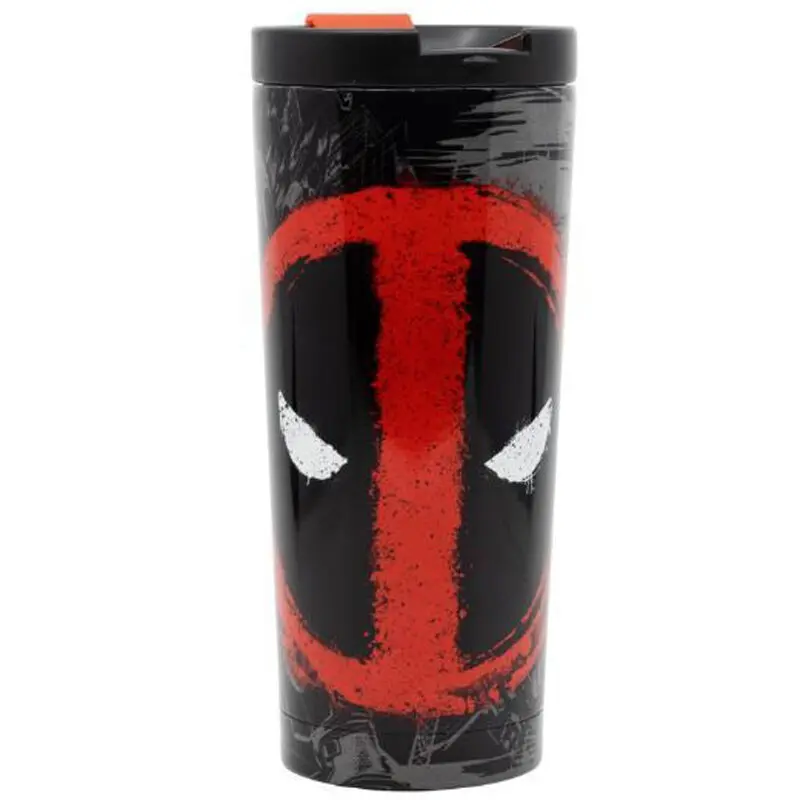Stor Unisex Black Stainless Steel Travel Mug Marvel Deadpool