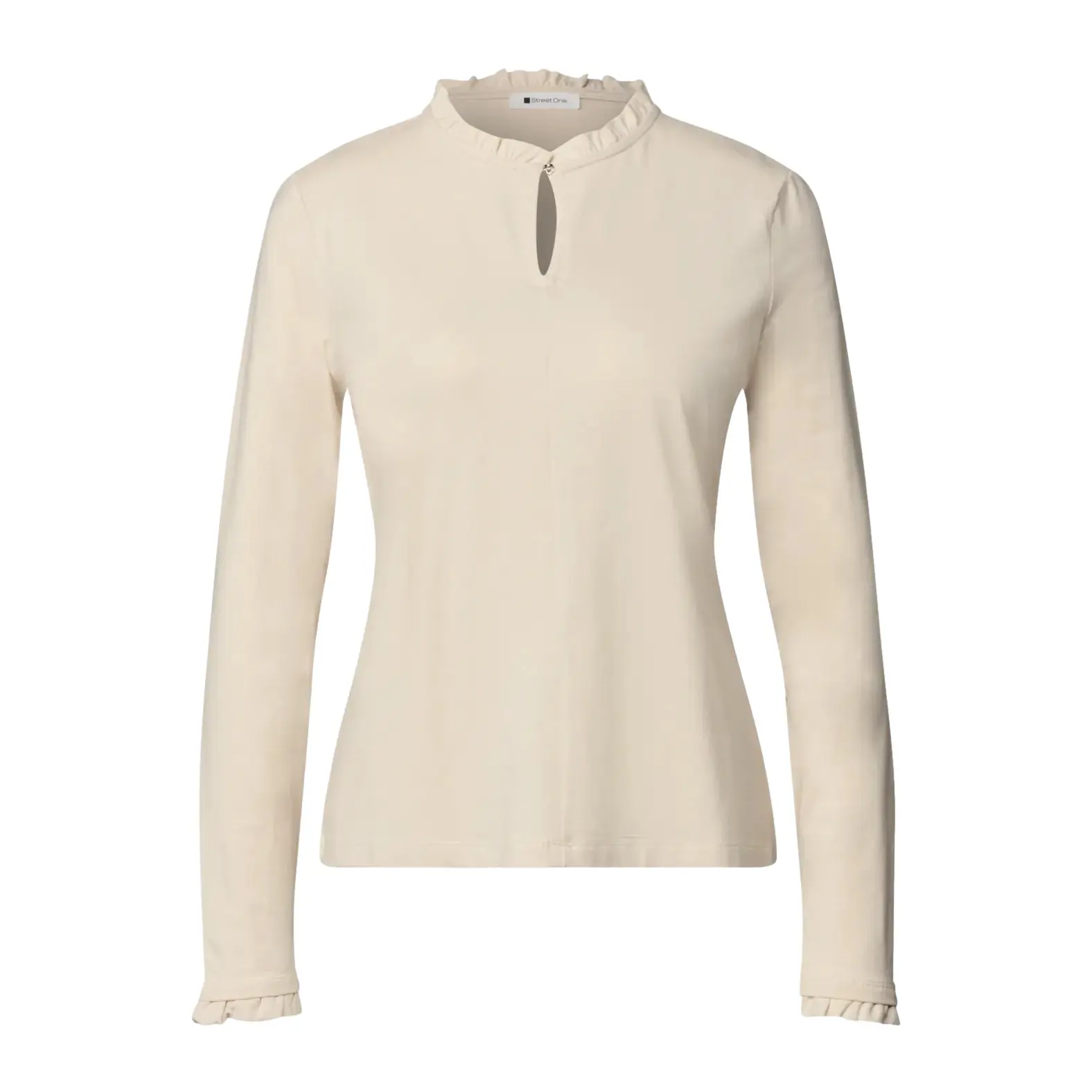 Damenbluse Street One LTD QR Frill Neck