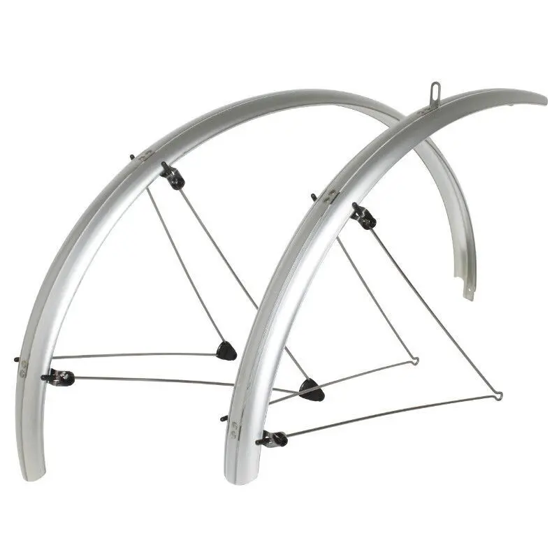 Paar city-vtc spatborden met klassieke roestvrijstalen montage Stronglight 28"
