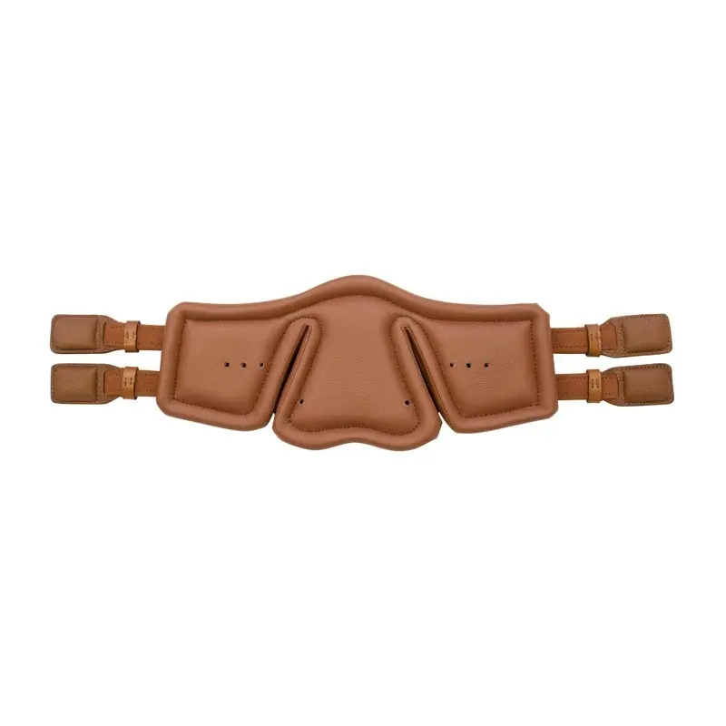 Padded horse girth in ebony calf leather Stübben Equi-Soft