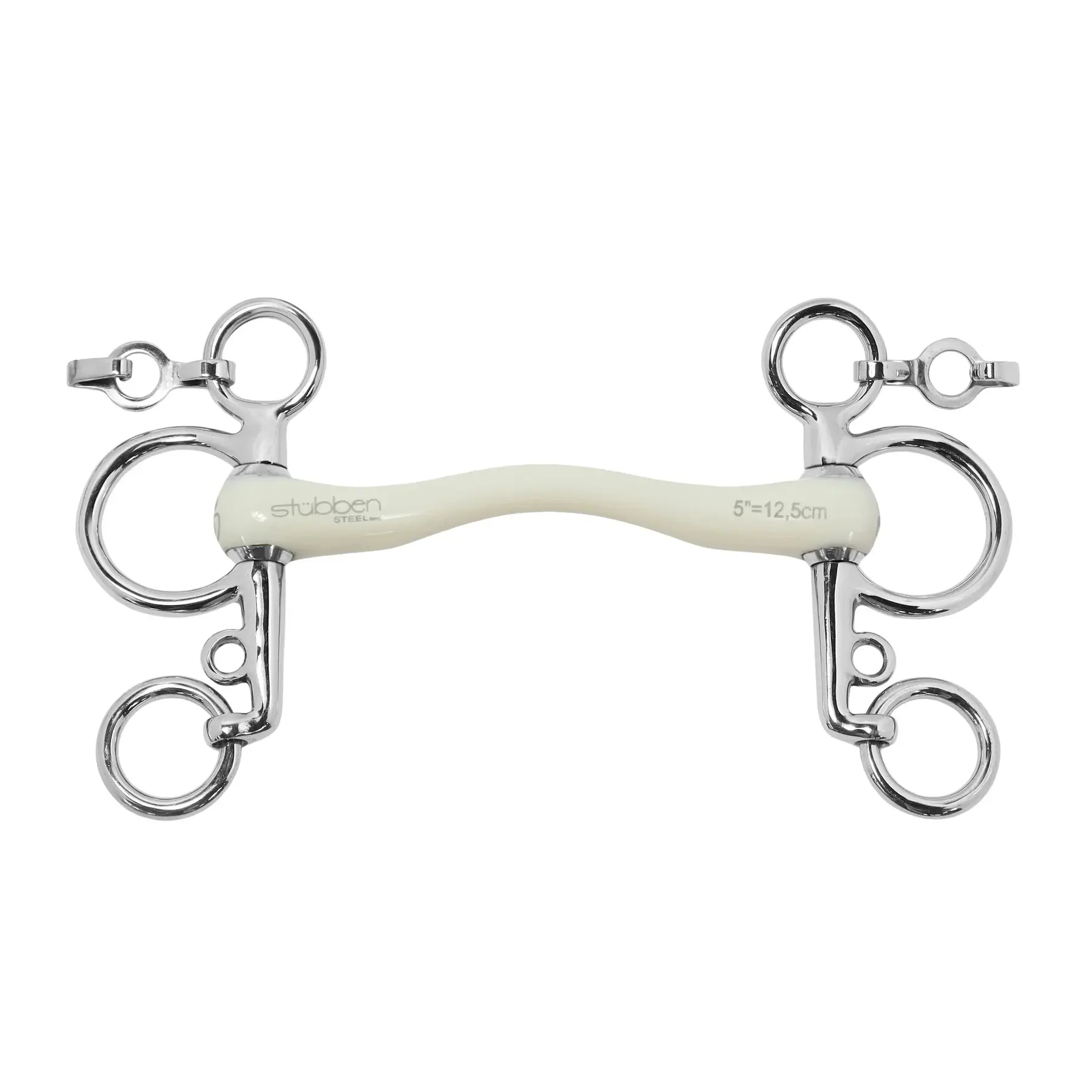 Pelham bit for horses with short shanks Stübben Fine Line Flex