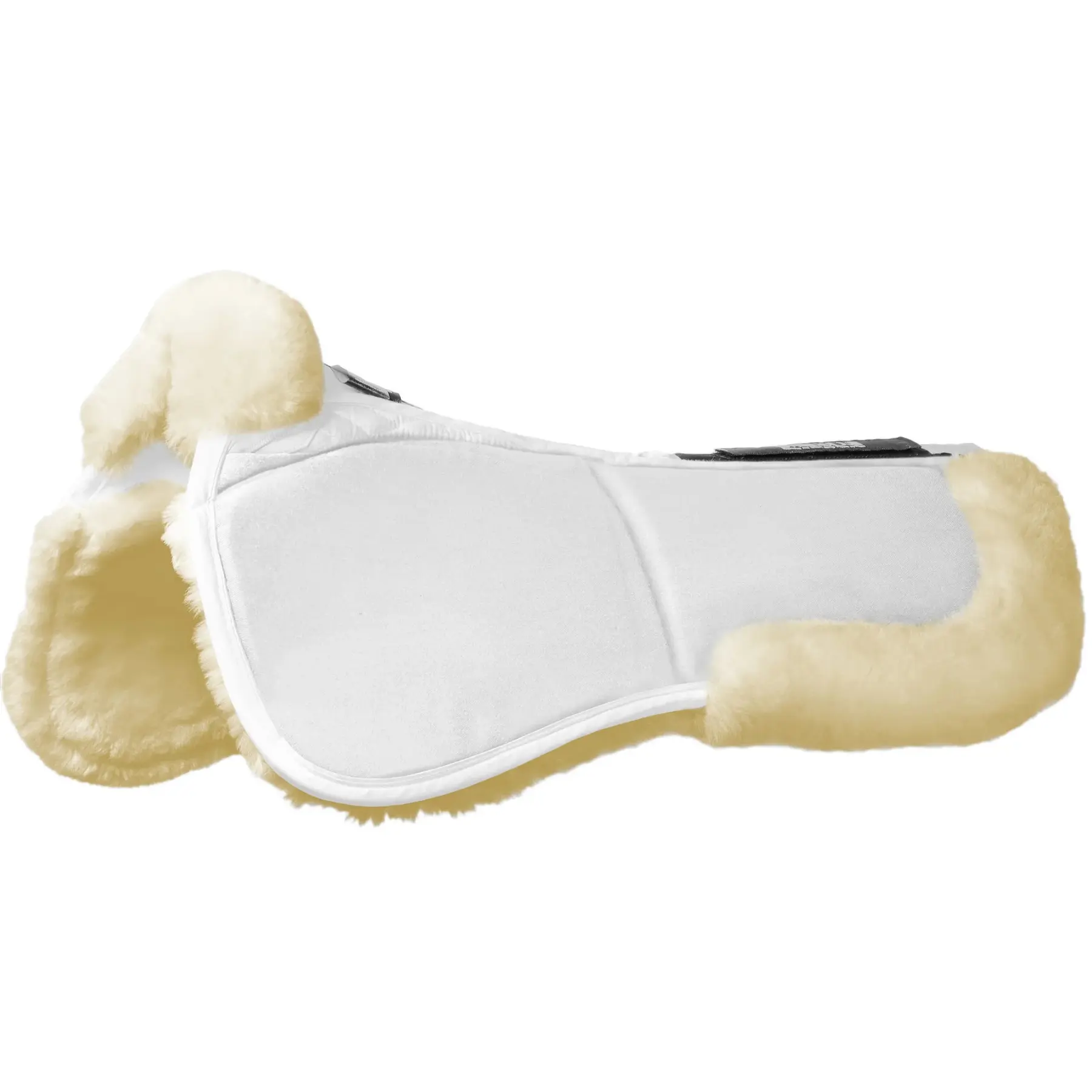 Dressage horse saddle pad with adjustable lambskin. Stübben Streamline