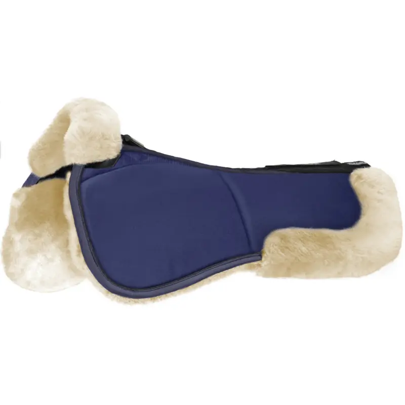 Dressage horse saddle pad with adjustable lambskin. Stübben Streamline