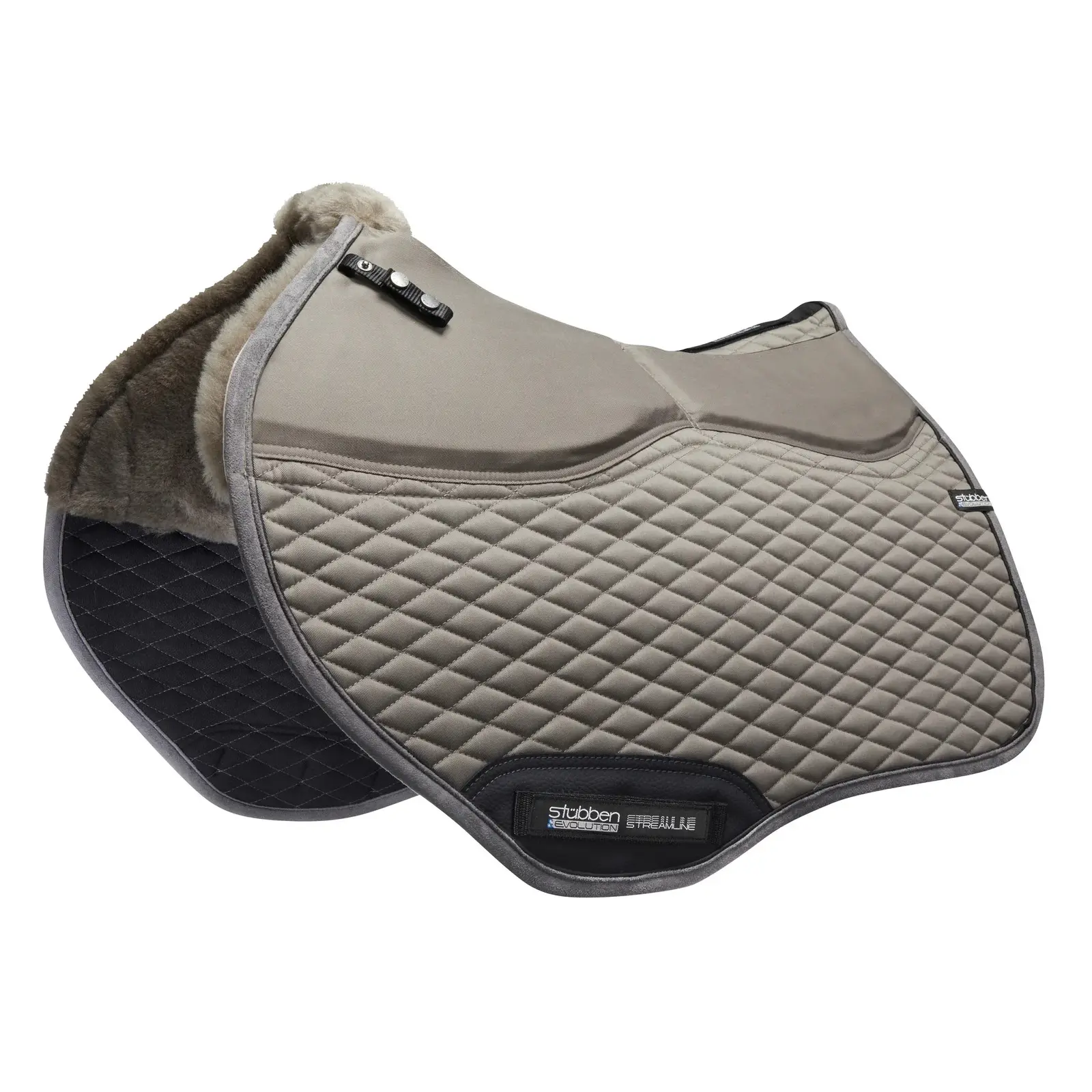 Adjustable jumping saddle pad made of sheepskin Stübben Streamline