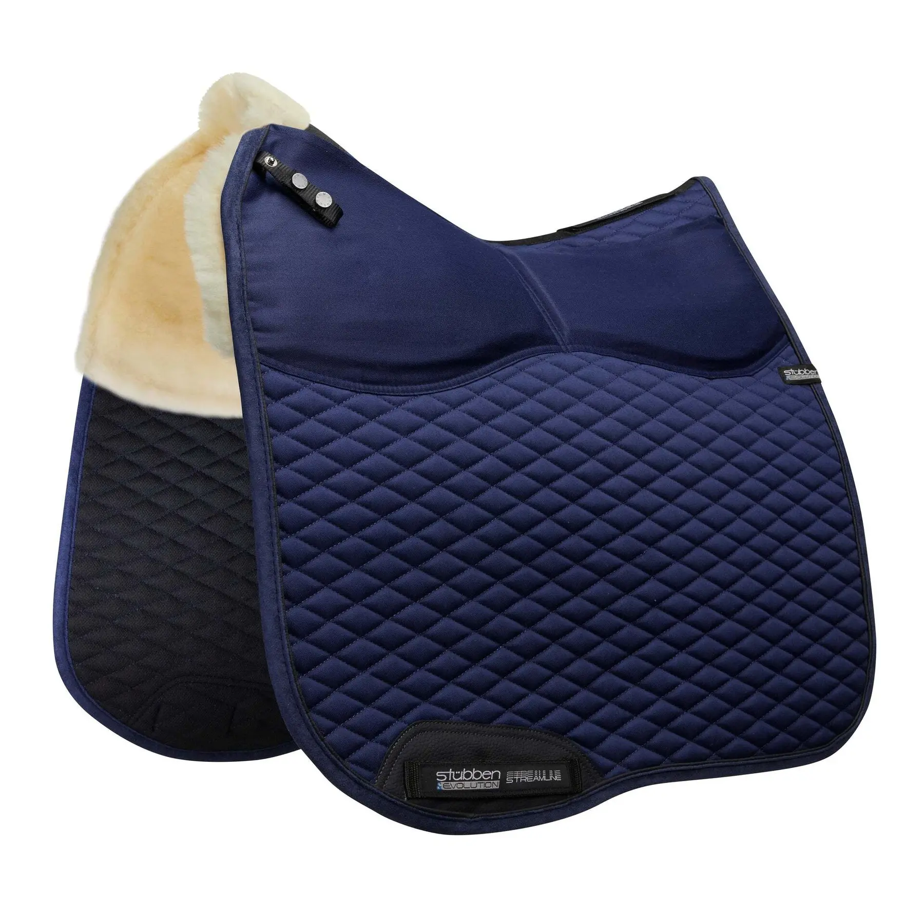 Adjustable dressage saddle pad in lambskin Stübben Streamline
