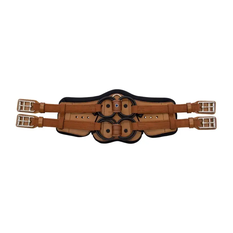 Black calfskin padded horse girth Stübben Equi-Soft
