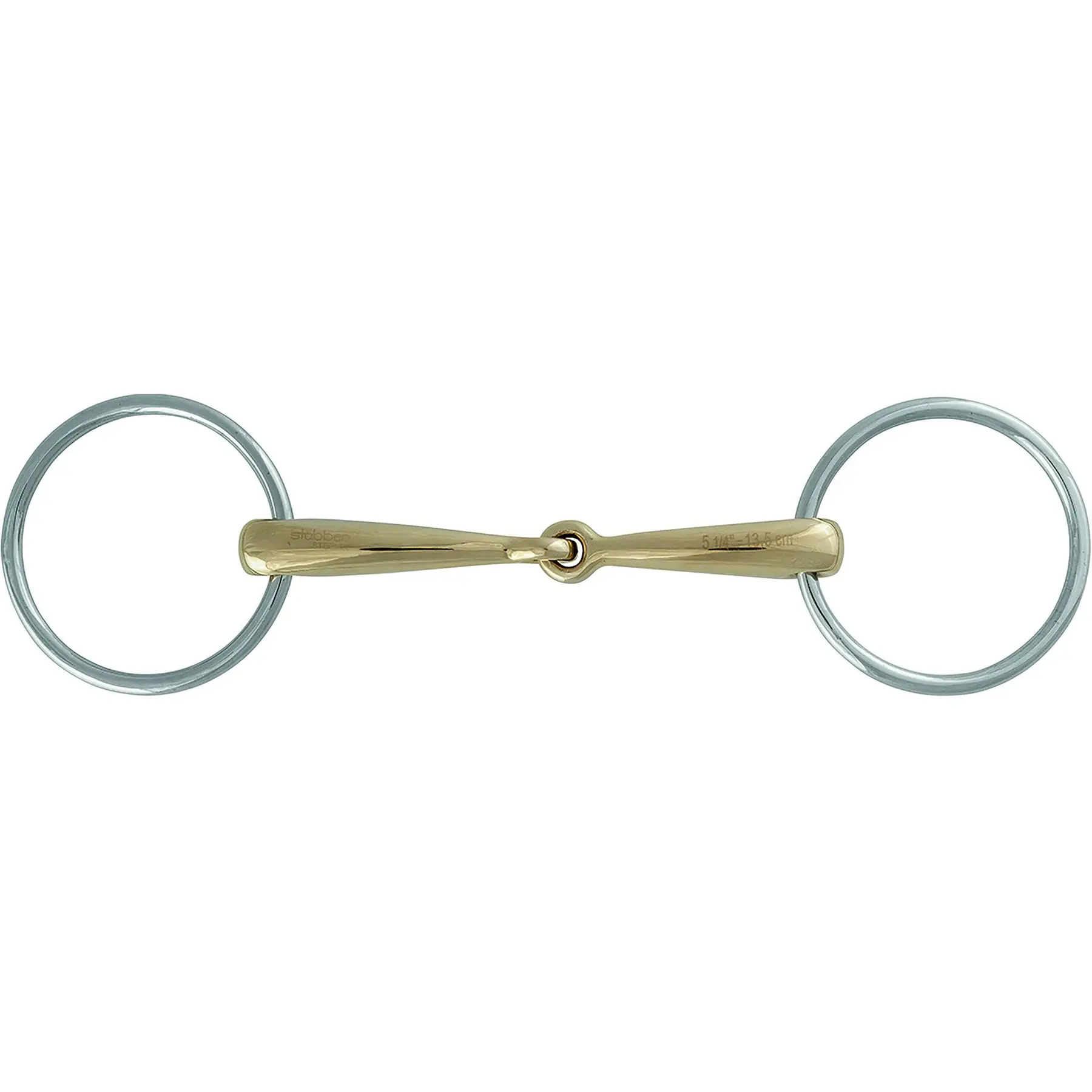 Two-ring copper sweet bit for horse Stübben 2226
