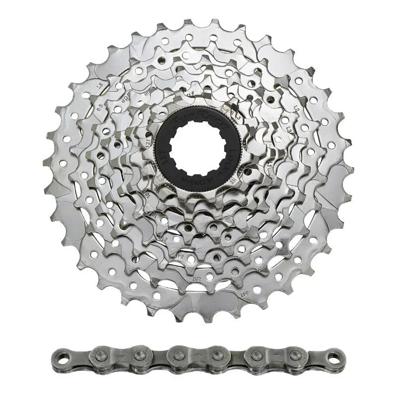 Cassette met ketting Sunrace M96 11-34 Shimano Nickel