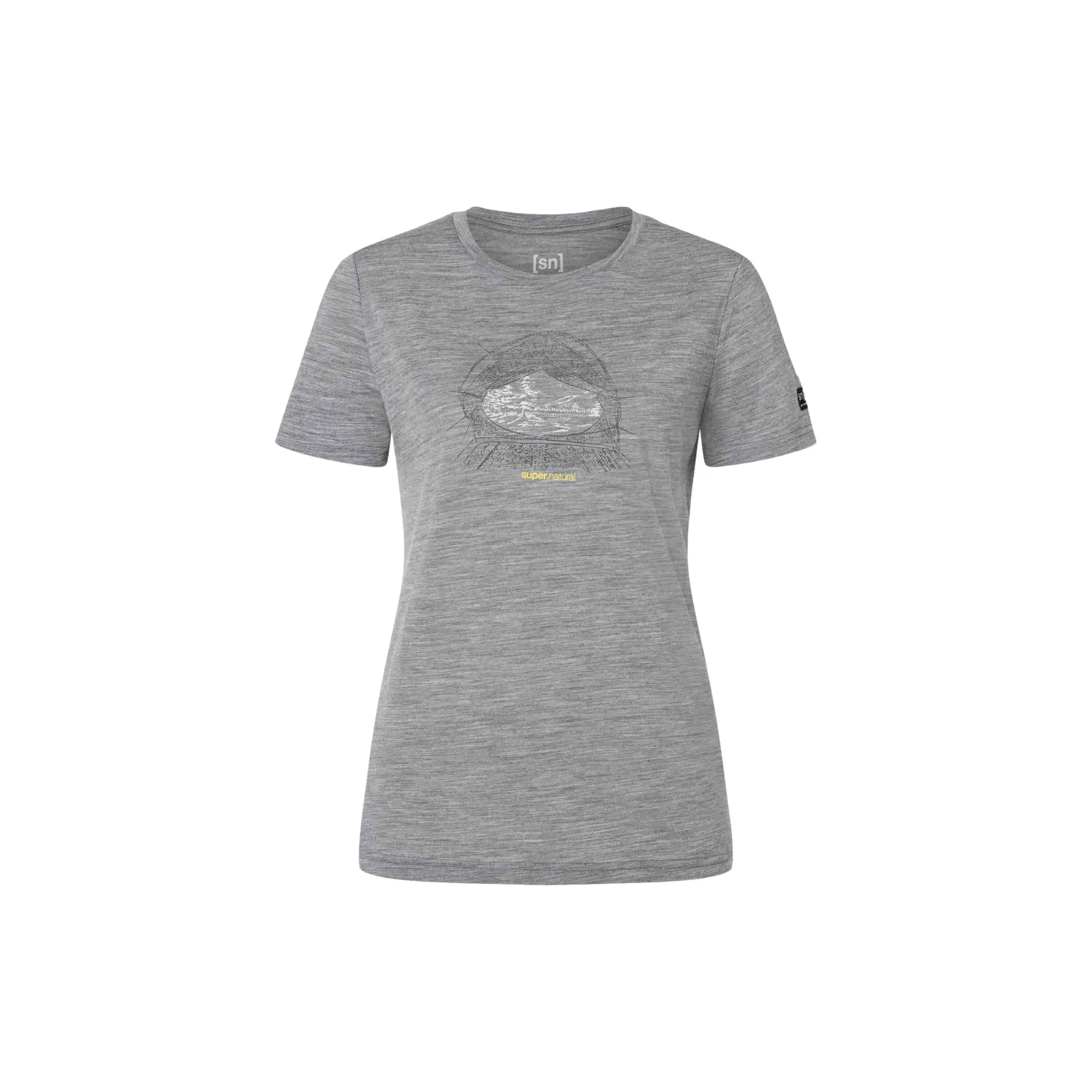 Damen T-Shirt super.natural Tent View