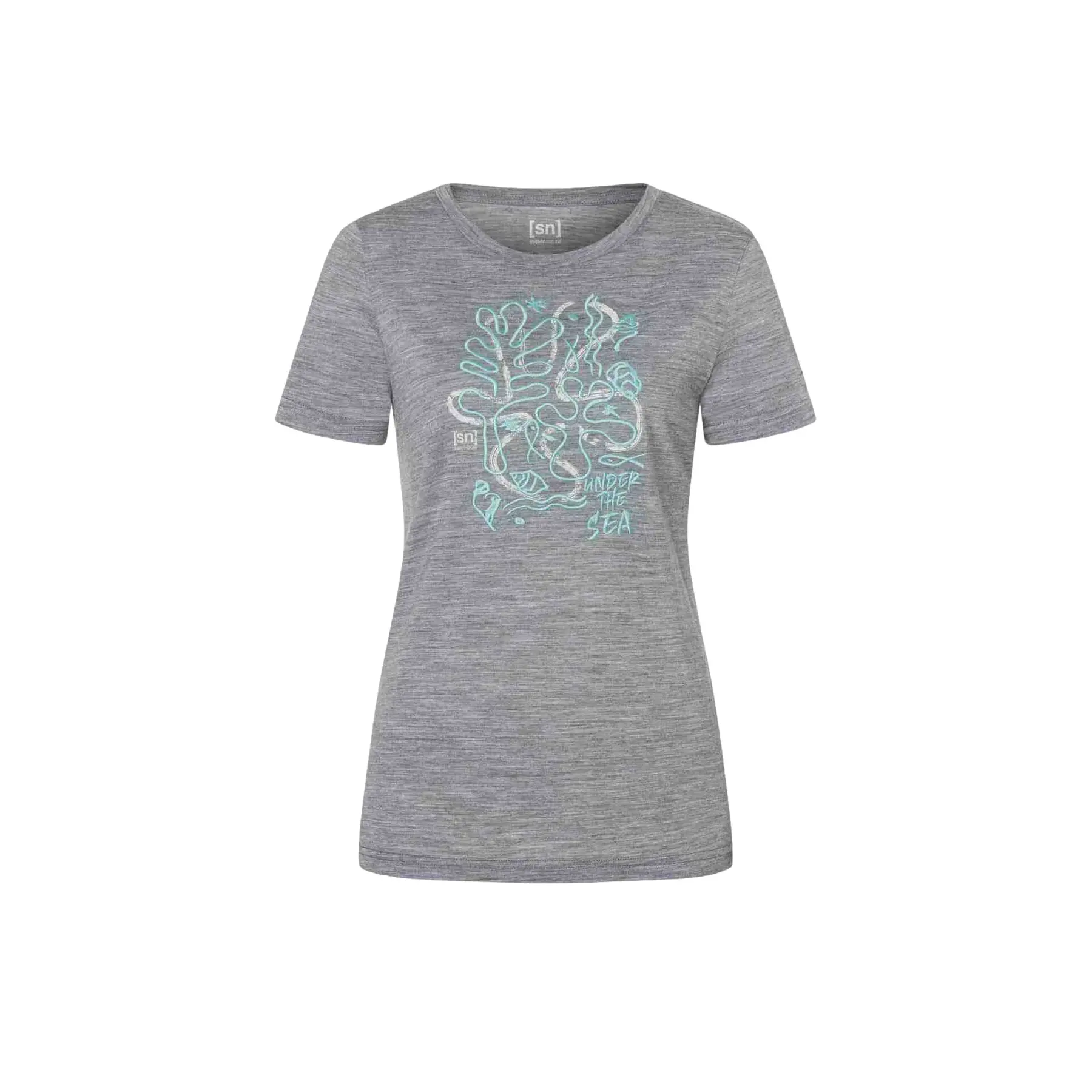 Super.natural Women's Gris T-Shirt Under The Sea