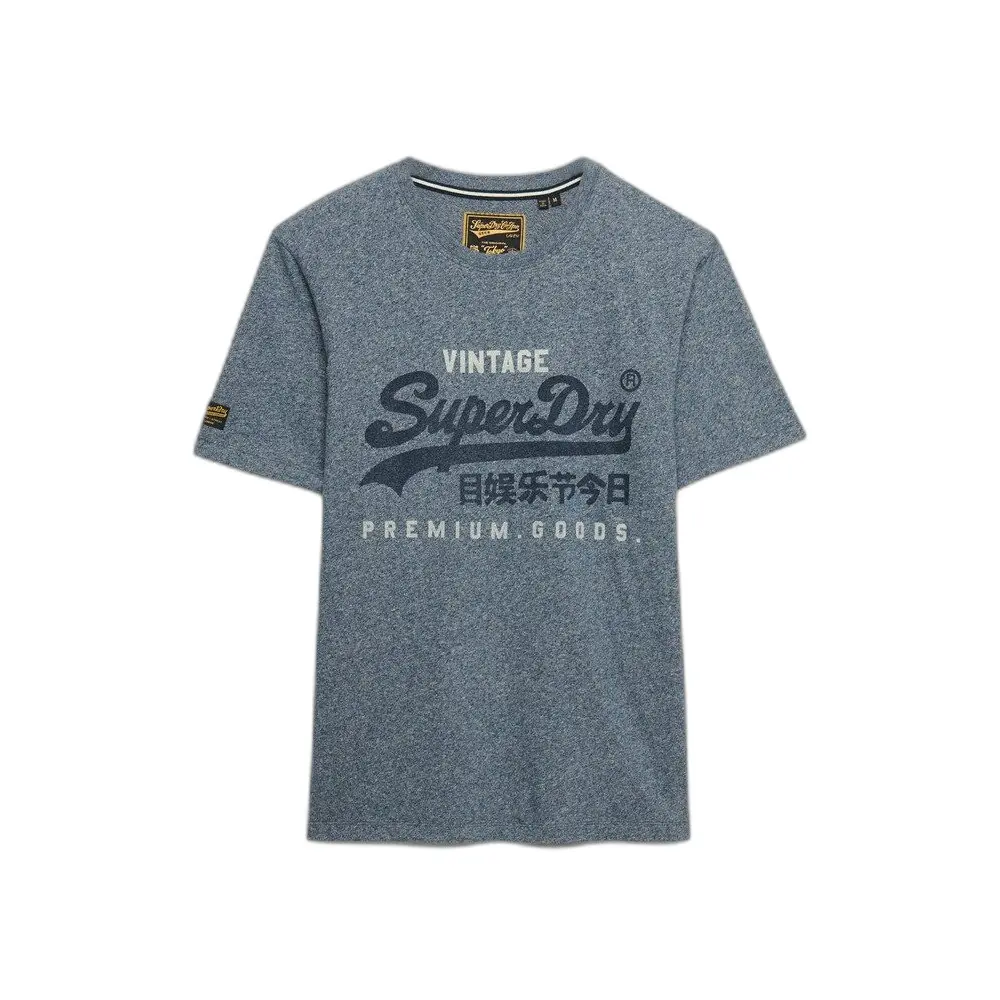 Superdry Herren Bleu T-Shirt Vintage Logo Heritage