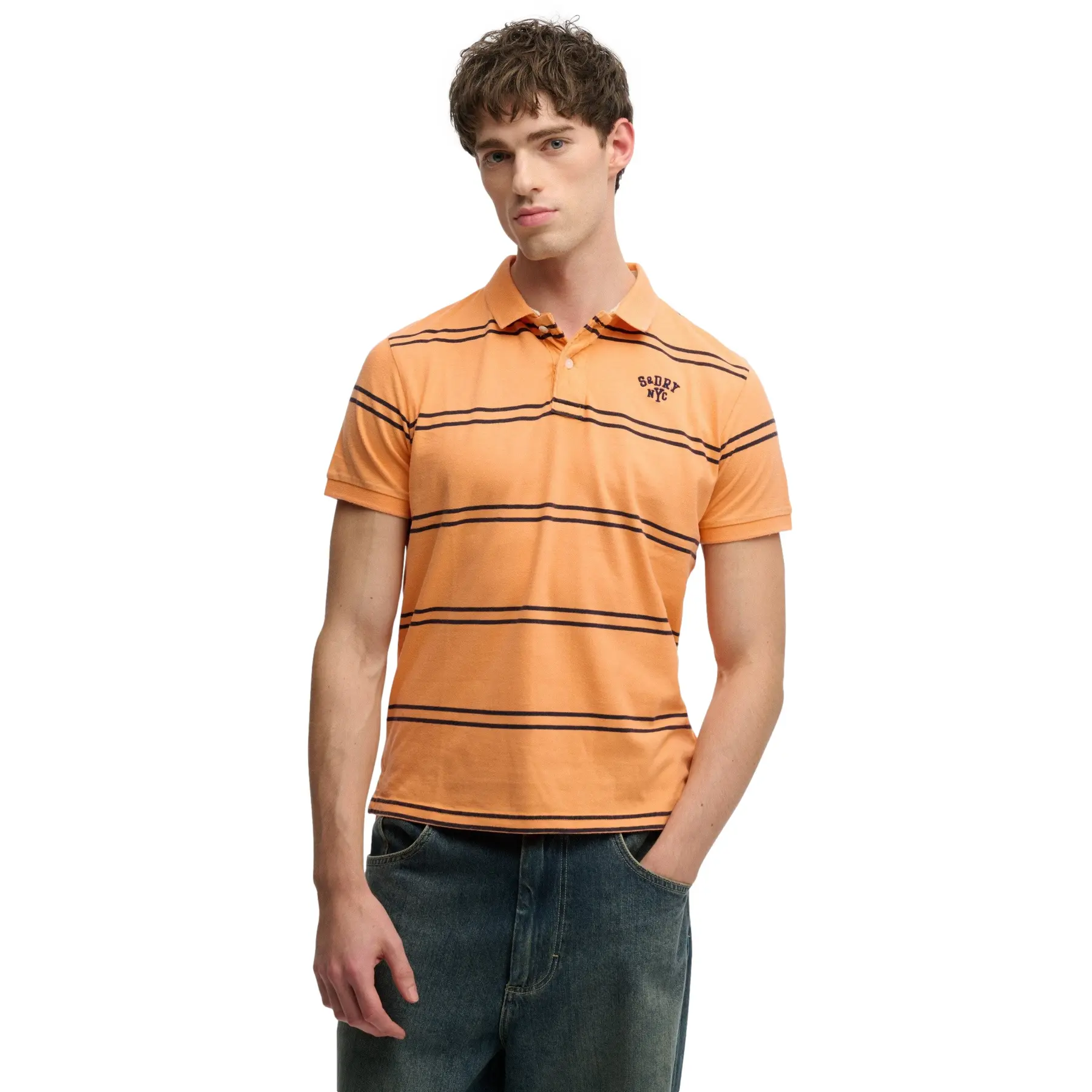 Polo Superdry Polo en jersey à rayures vintage EU