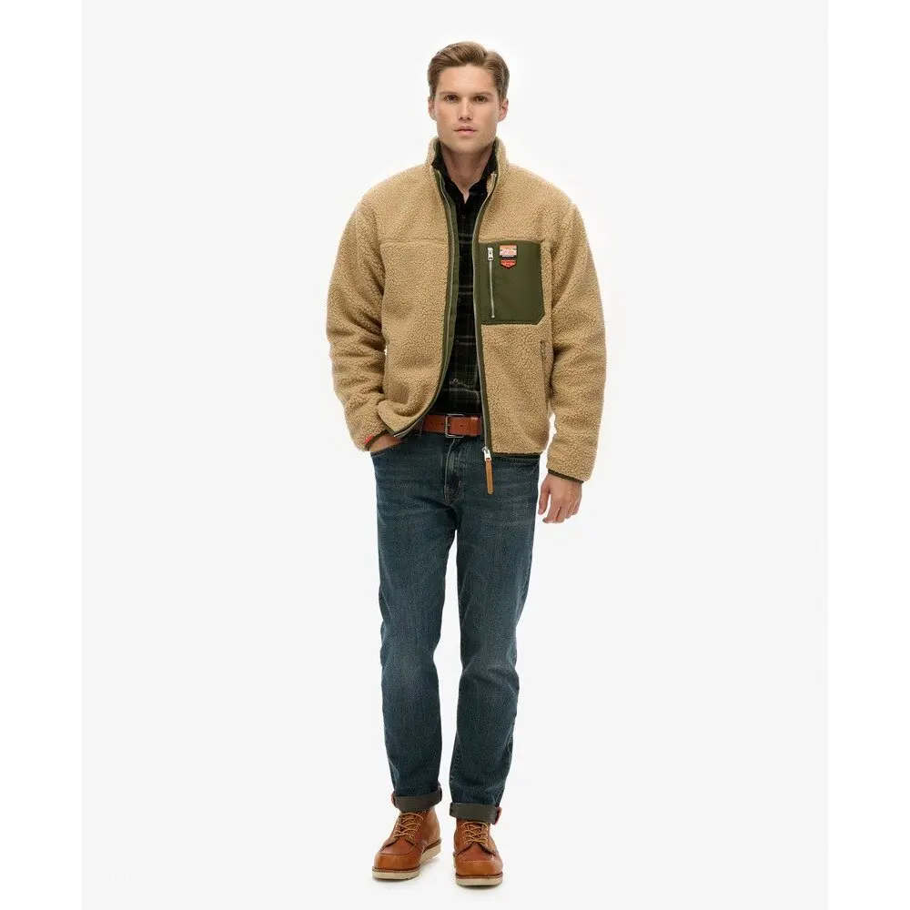 Superdry Marron Zipped Fleece Vintage