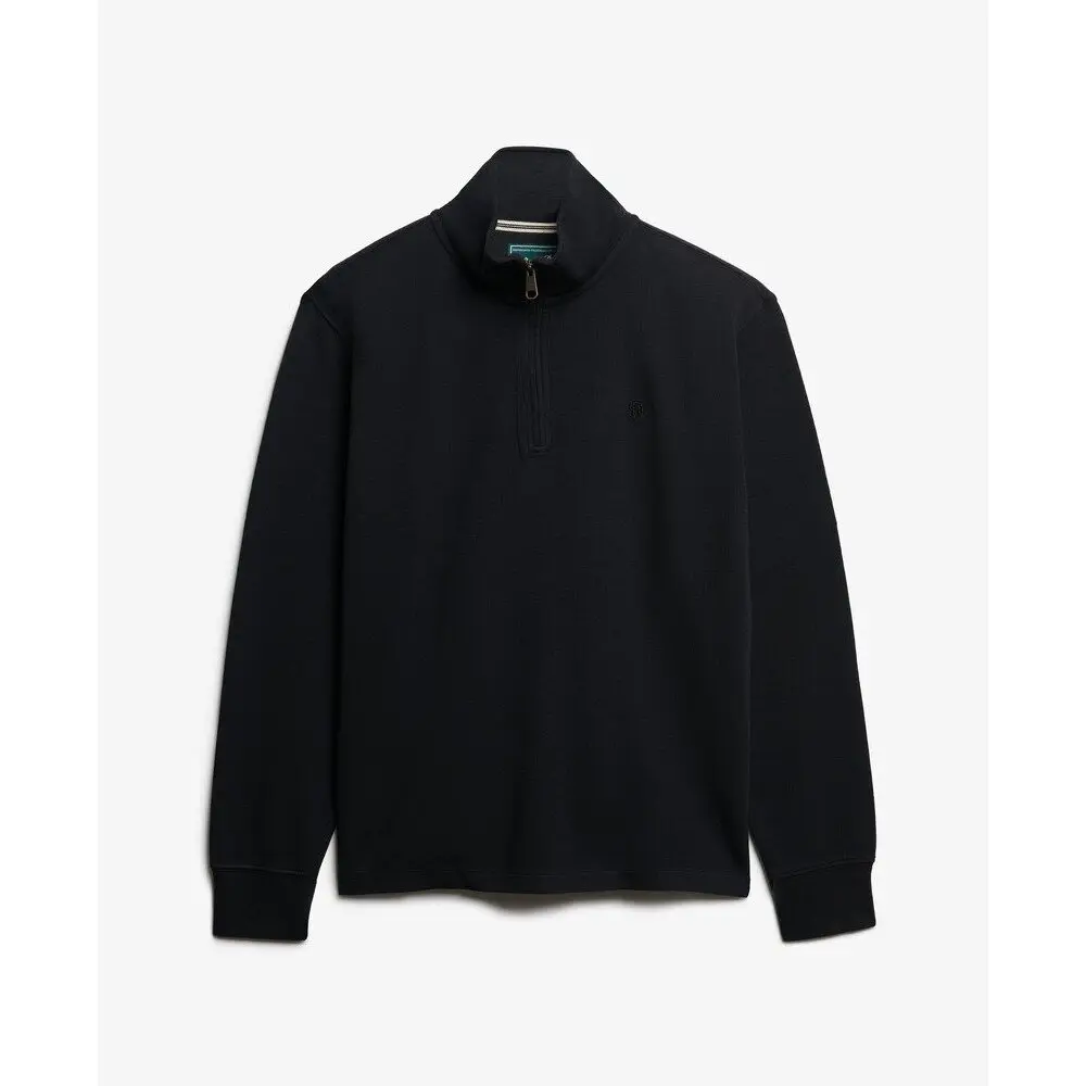 Ribbed zip neck jumper Superdry