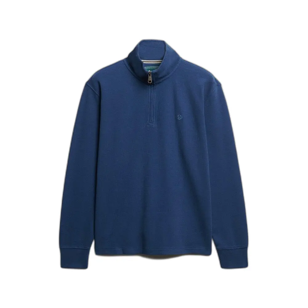 Pullover a coste con colletto zip Superdry