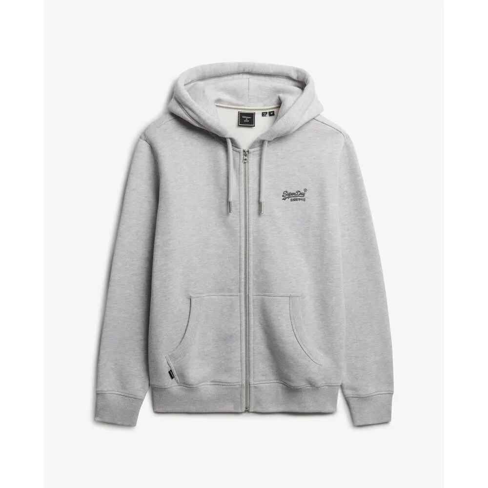 Superdry Homme Sweat à Capuche Zippé Logo Vintage Brodé - vue 9