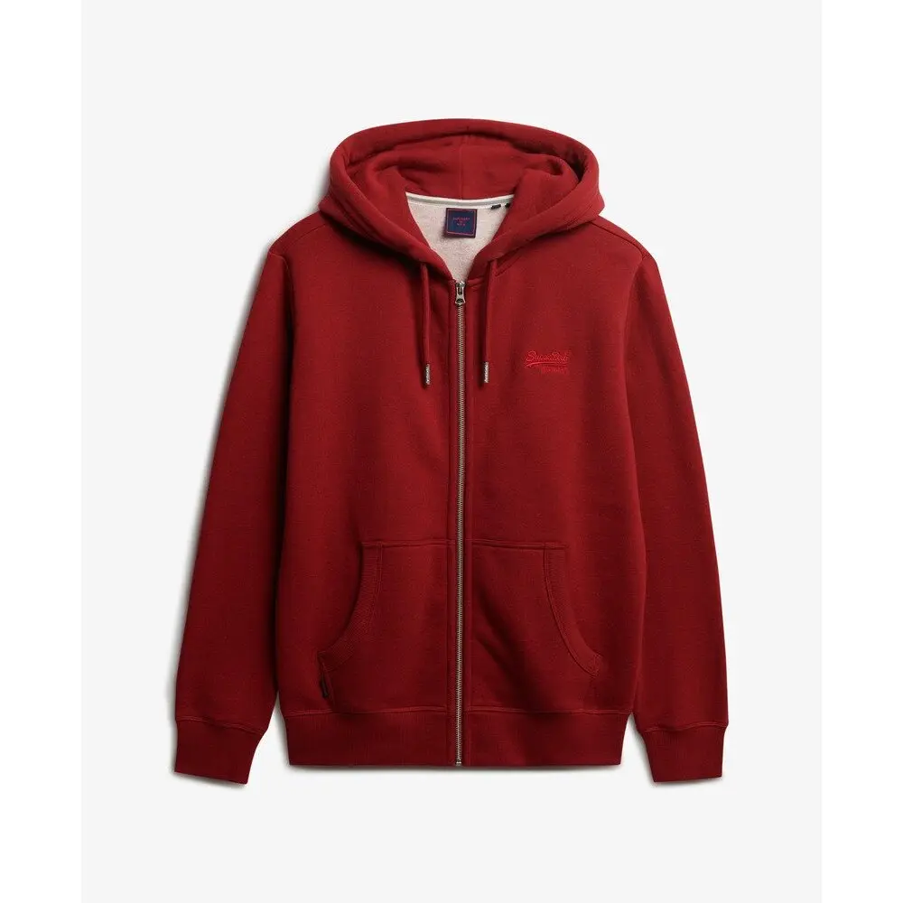 Sweat shirt Superdry Sweat à capuche zippé brodé Vintage Logo EU - vue 9