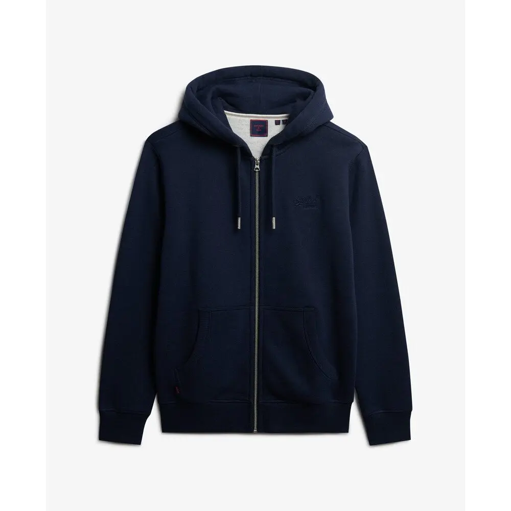 Superdry Homme Sweat à Capuche Zippé Logo Vintage Brodé - vue 2