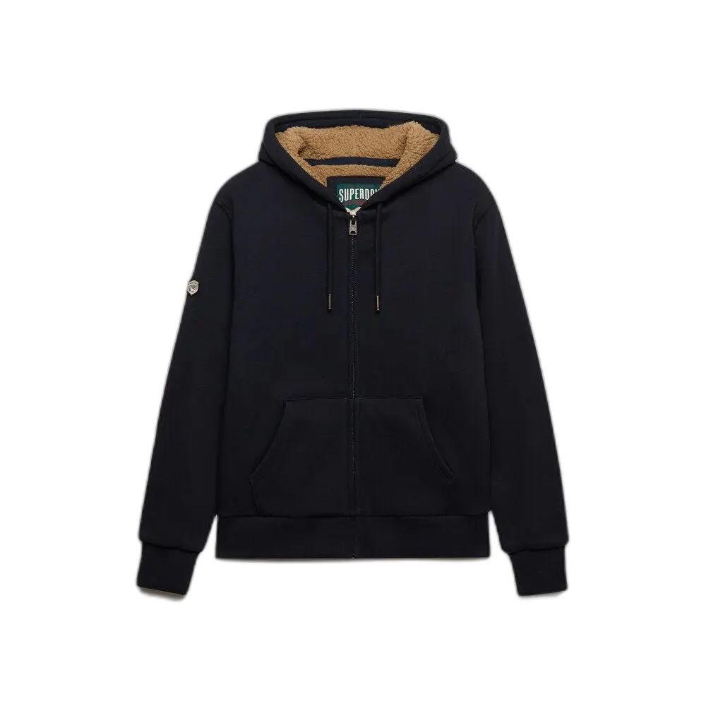 Sweatshirt à capuche zippée doublé en borg Superdry - vue 5