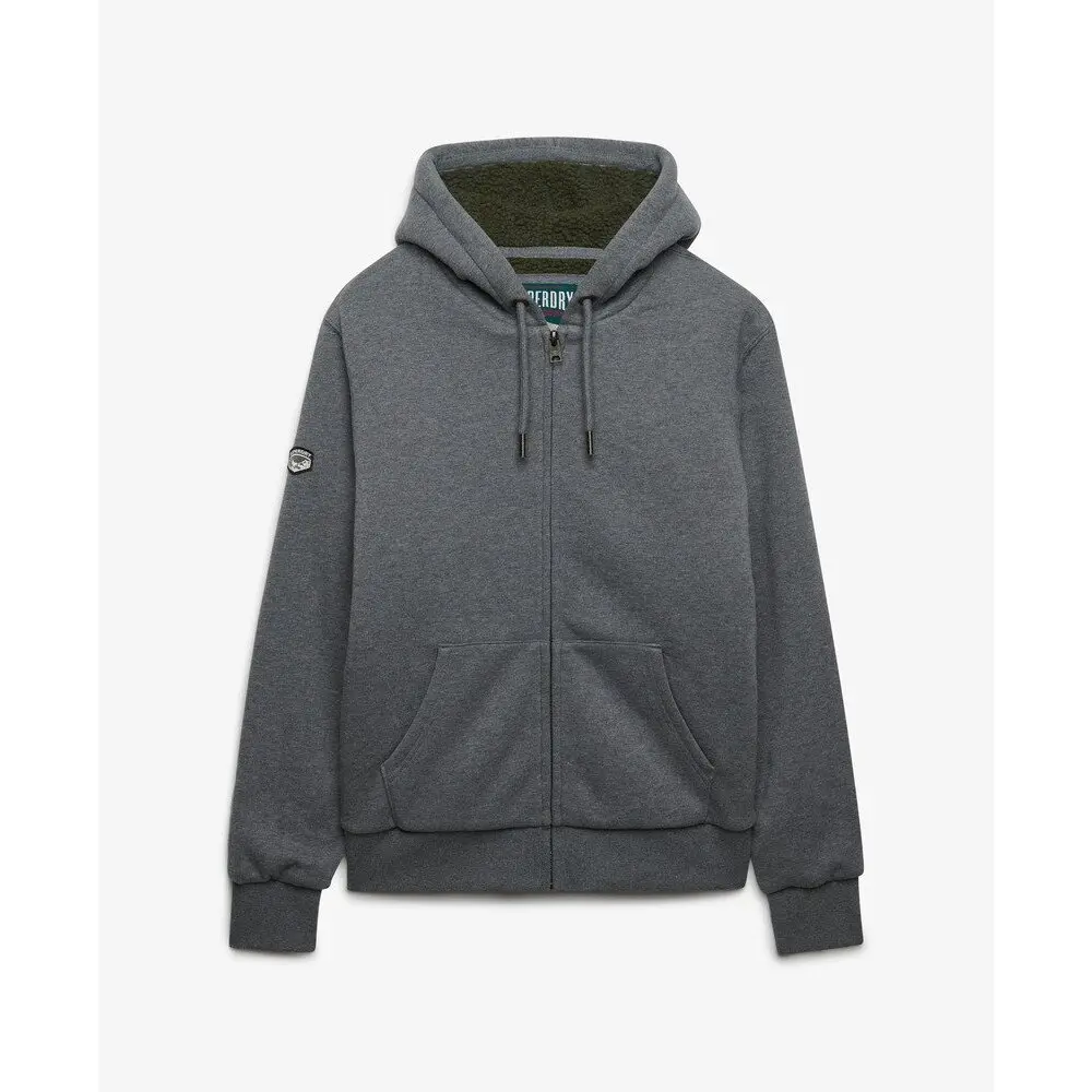 Sweatshirt à capuche zippée doublé en borg Superdry