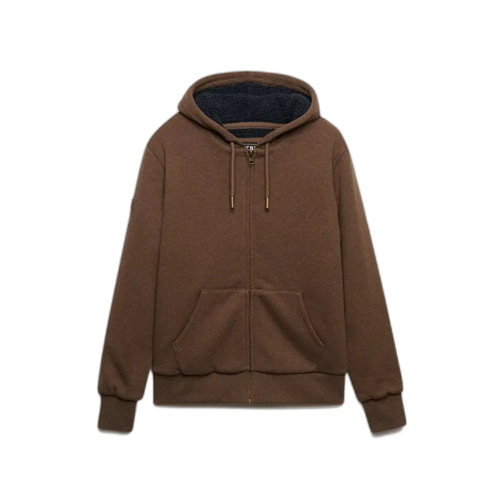 Sweatshirt à capuche zippée doublé en borg Superdry