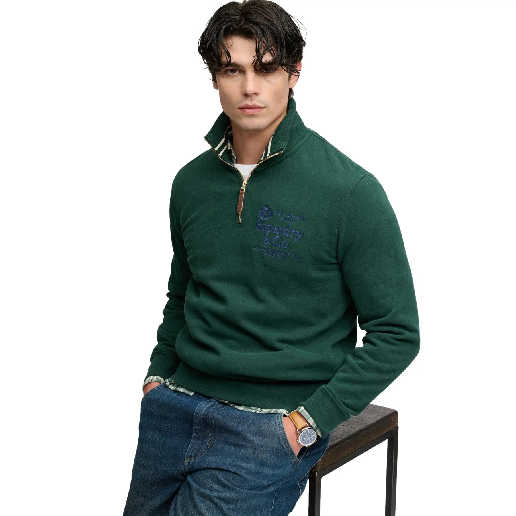 Sweatshirt demi zip Superdry Company - vue 3