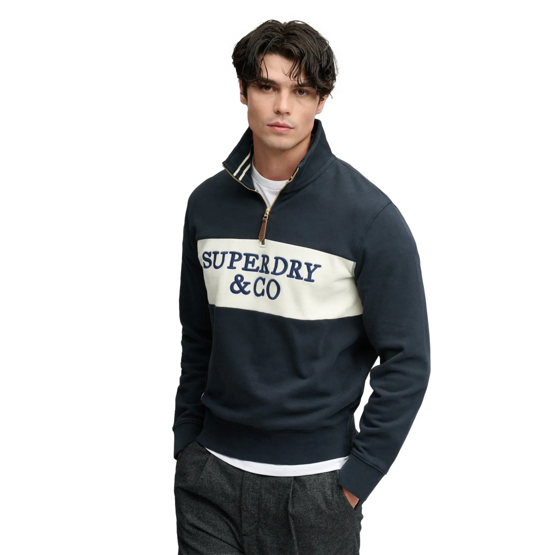 Sweatshirt demi zip Superdry Company - vue 2