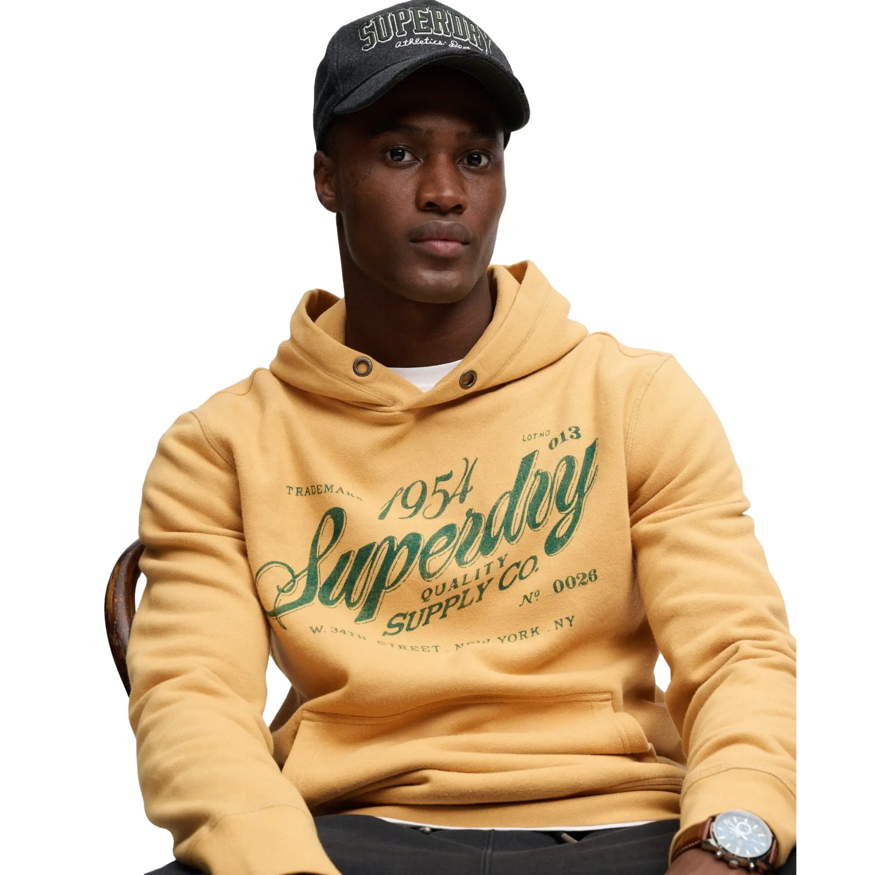 Superdry Homme Sweat à Capuche Vintage Script Coupe Décontractée - vue 2