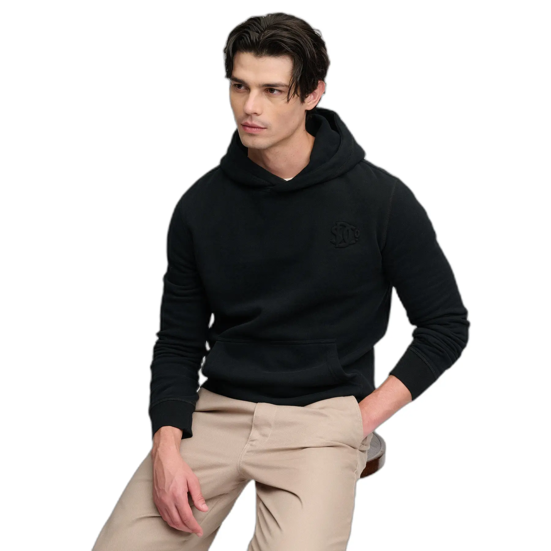 Superdry Homme Sweat à Capuche Company Logo Embossed Coupe Décontractée - vue 2