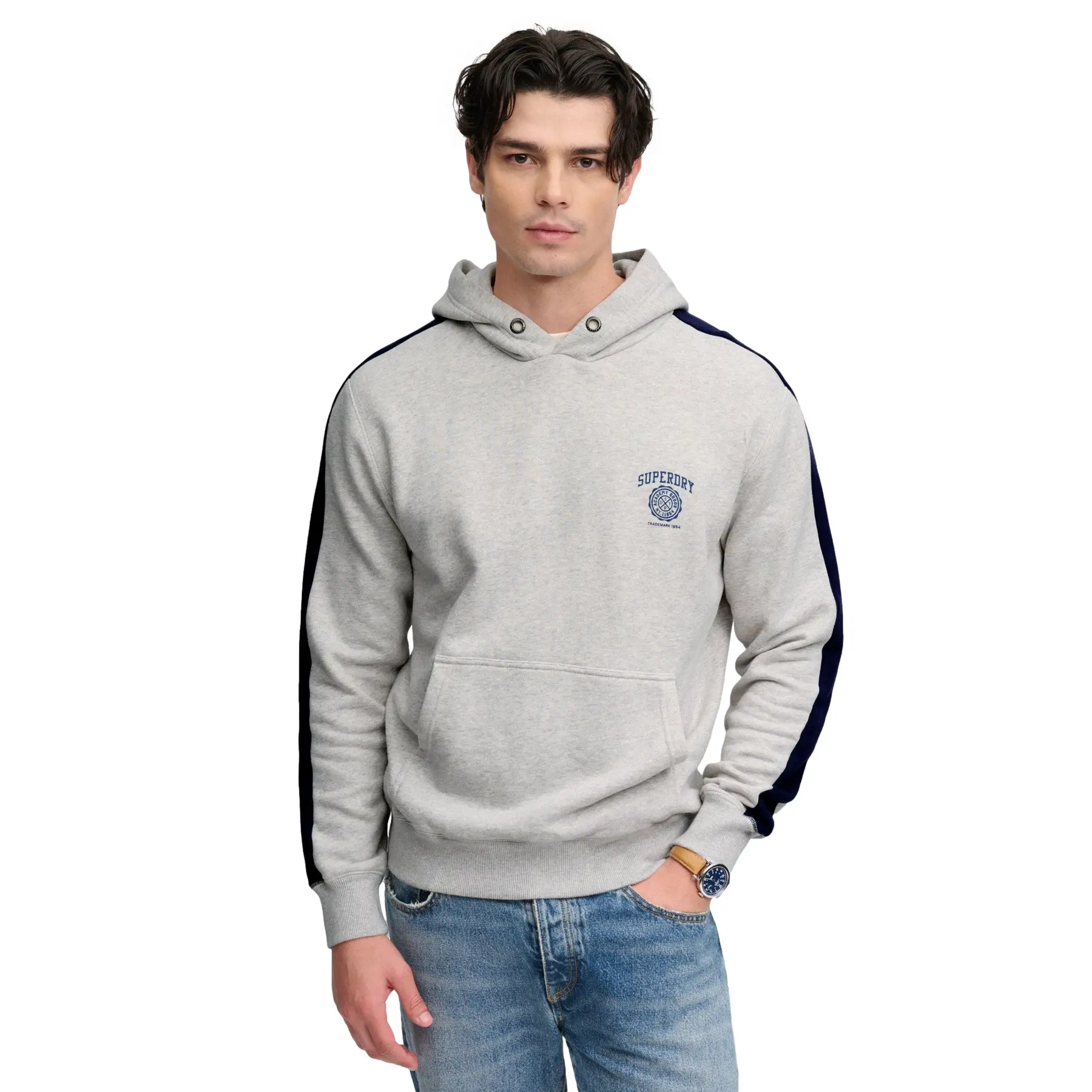 Superdry Gris Sweatshirt À Capuche Athletic Club Graphic