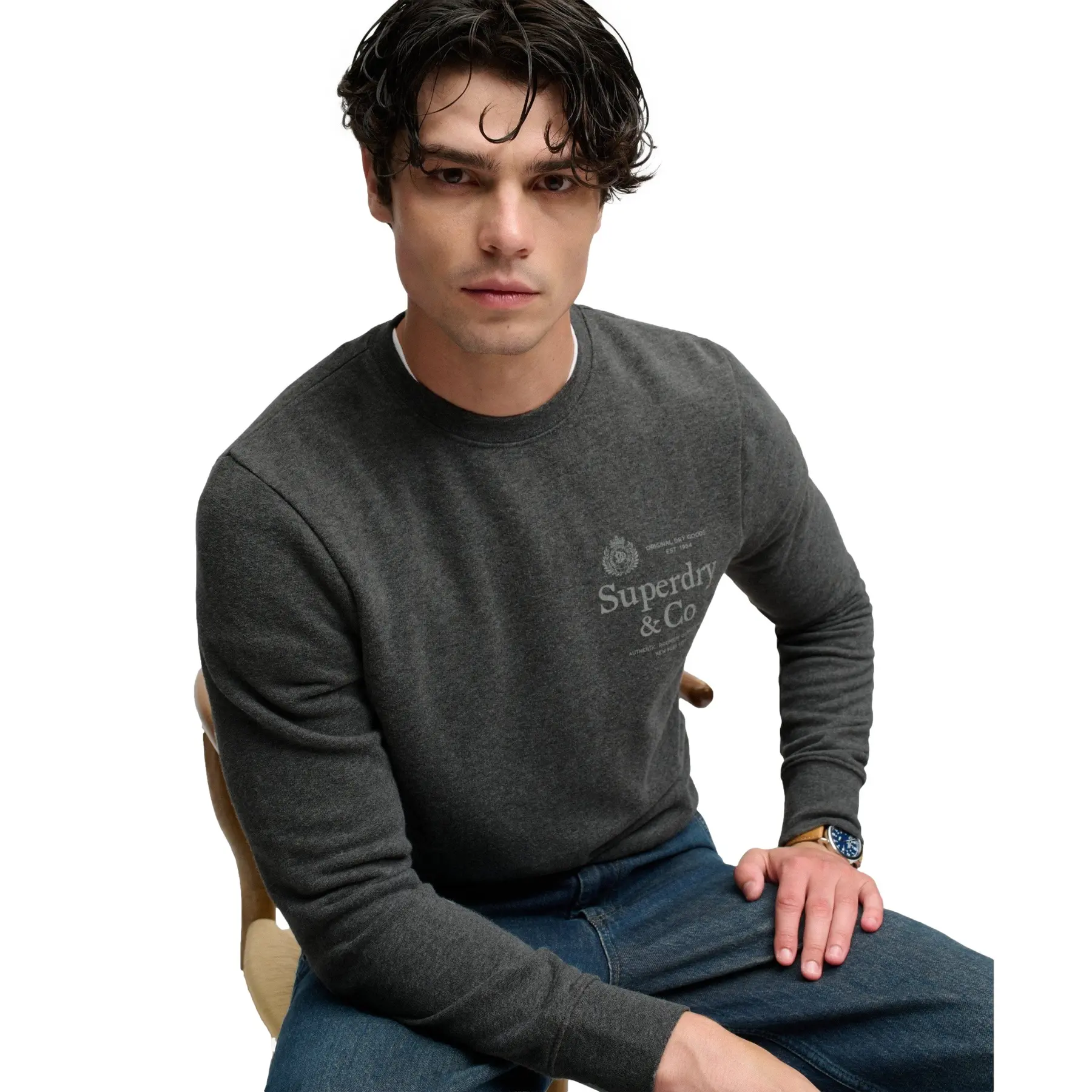 Superdry Uomo Gris Sweatshirt 1954 Company