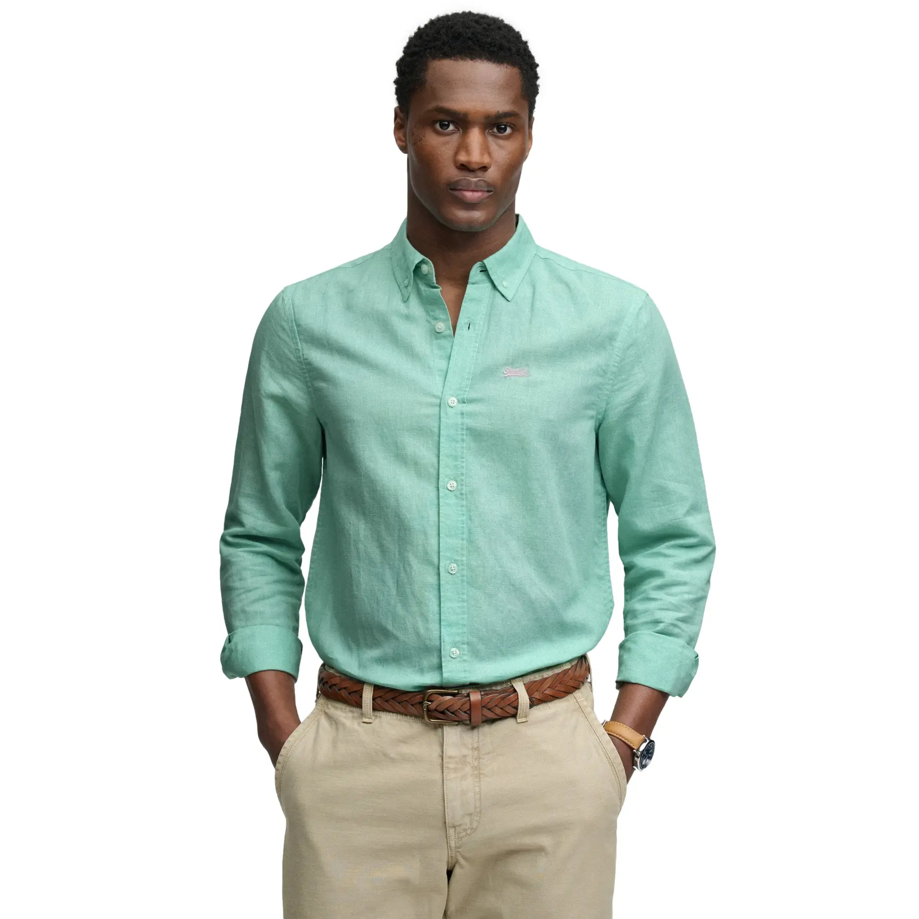 Chemise manches longues en lin Superdry