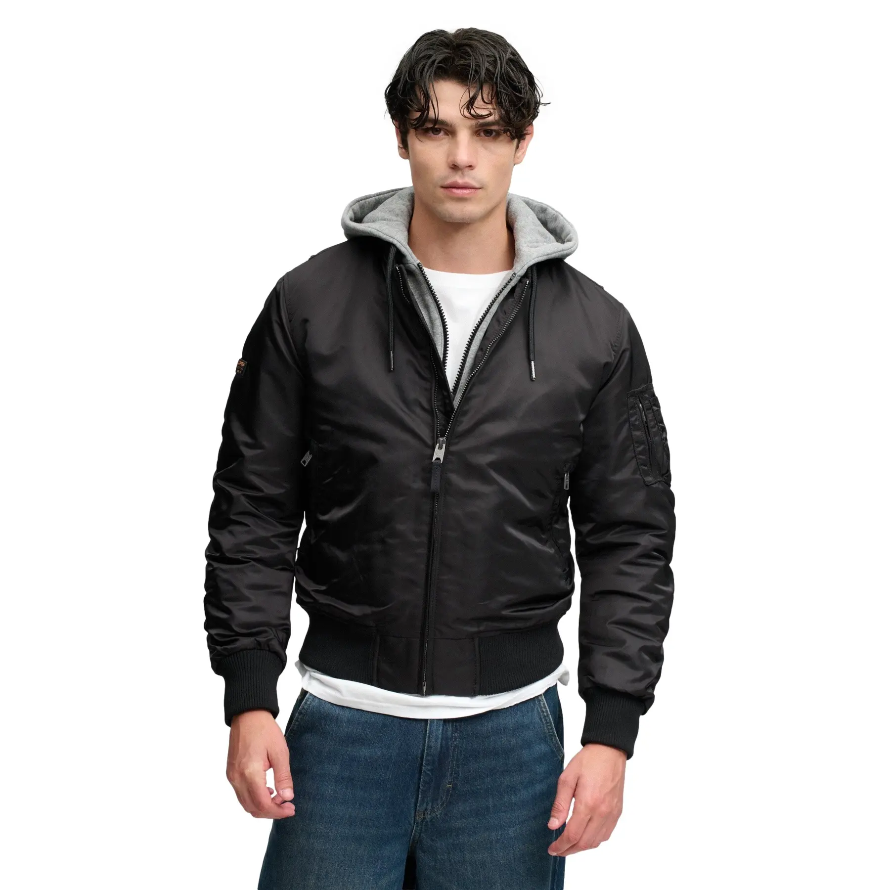 Superdry Noir Hooded Bomber Ma1