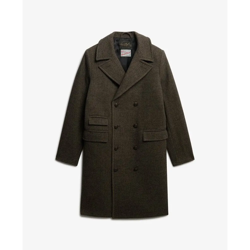 Manteau Superdry Le Magasin du Marchand Manteau Long en Laine Mélangée EU