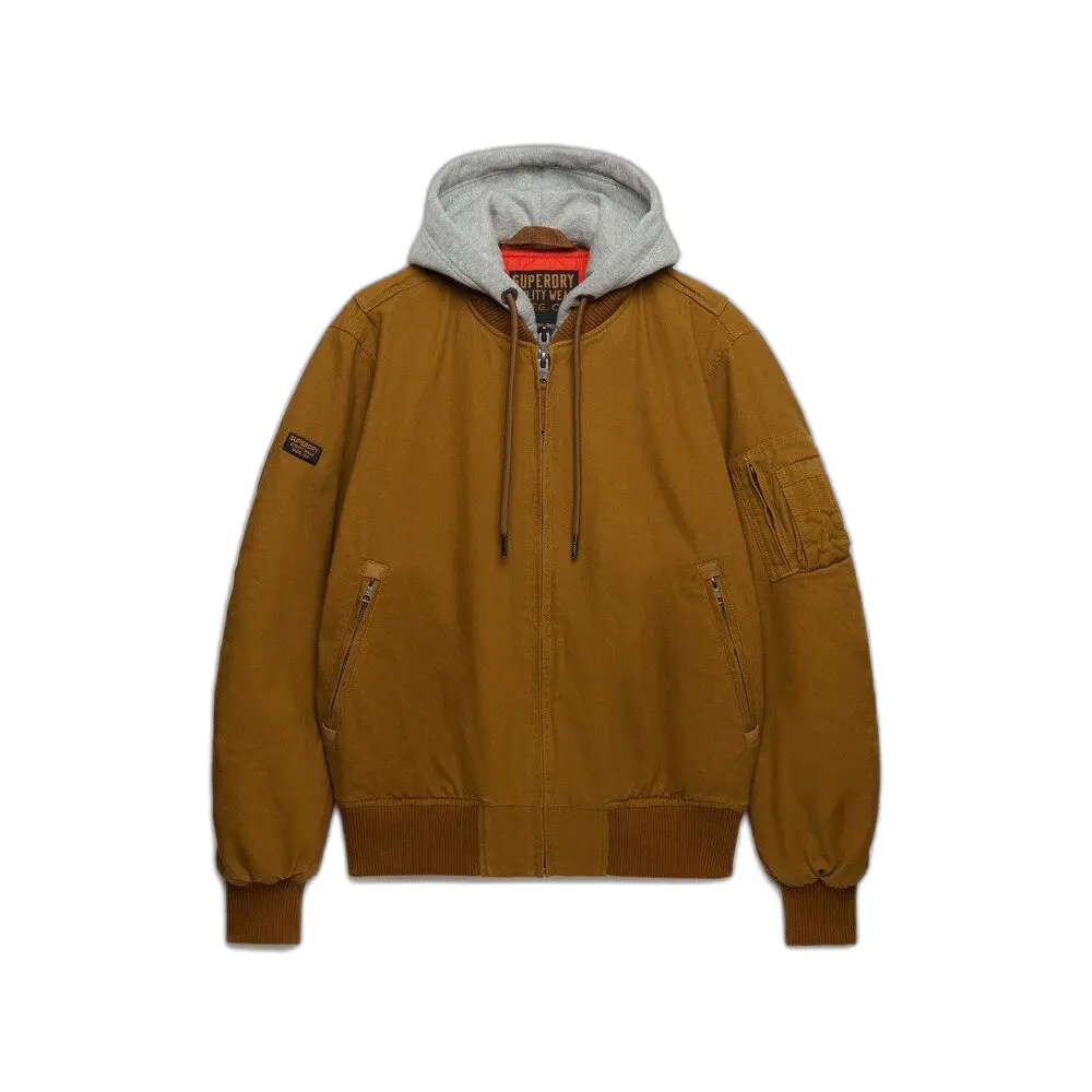 Superdry Homme Bomber MA1 en Toile à Capuche - vue 9