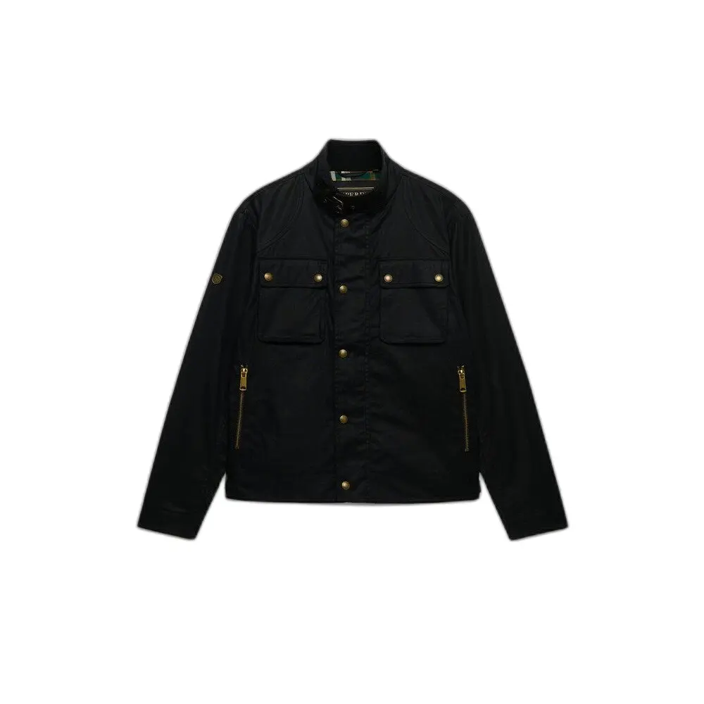 Superdry Homme Veste Racer Cirée Courte - vue 10
