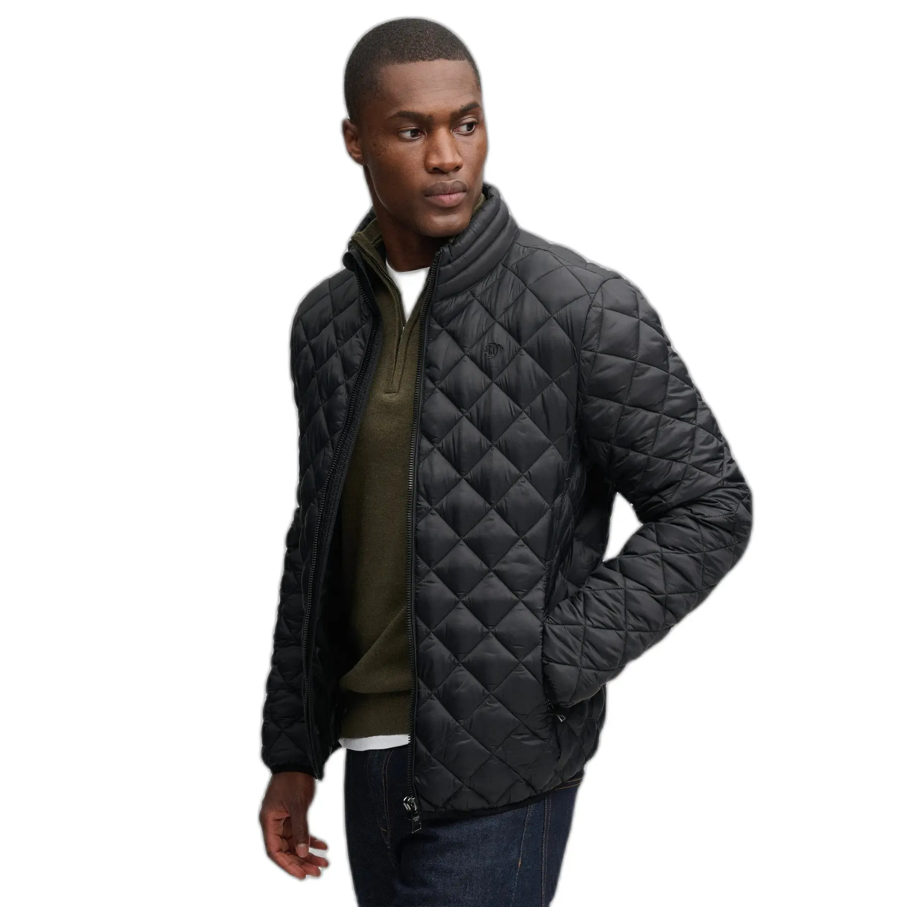 Superdry Homme Veste Fuji Diamond Quilt Coupe Ajustée - vue 2
