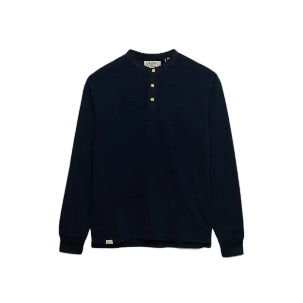Sweatshirt à patte de boutonnage tissée Superdry