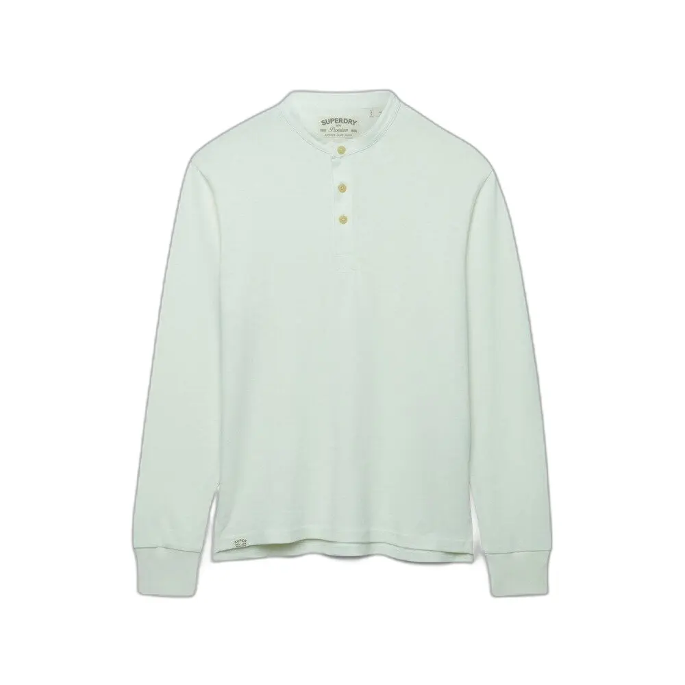 Sweatshirt à patte de boutonnage tissée Superdry