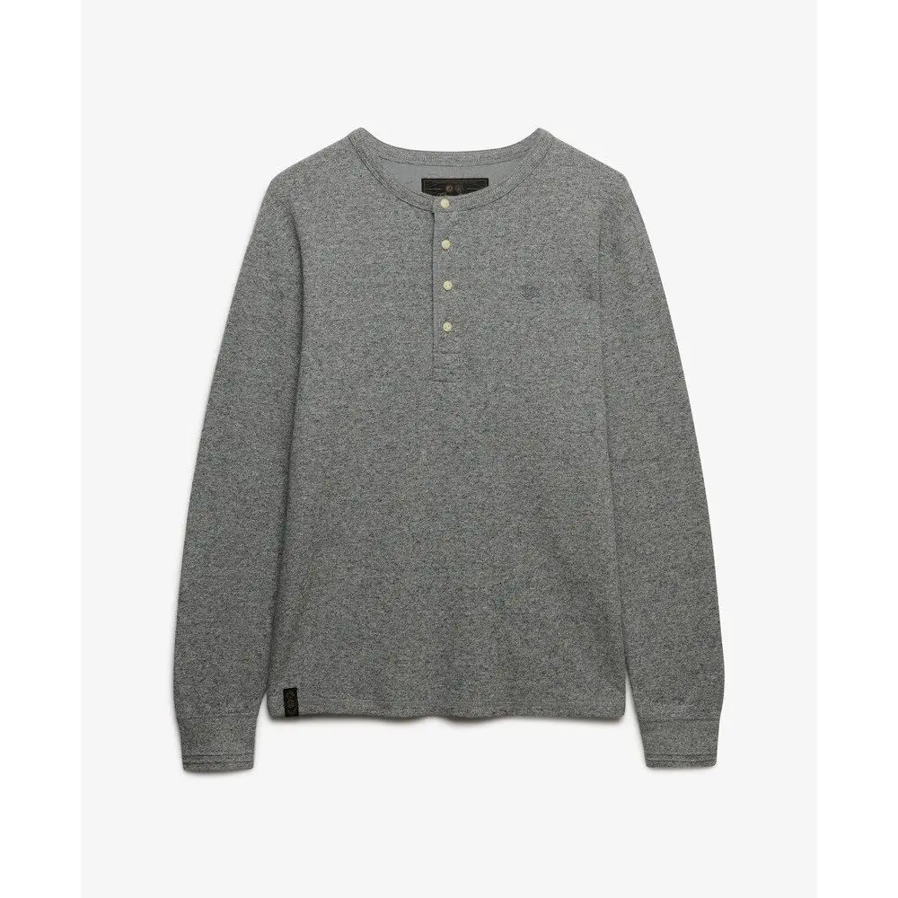 T shirt manches longues Superdry Slub Waffle Grandad