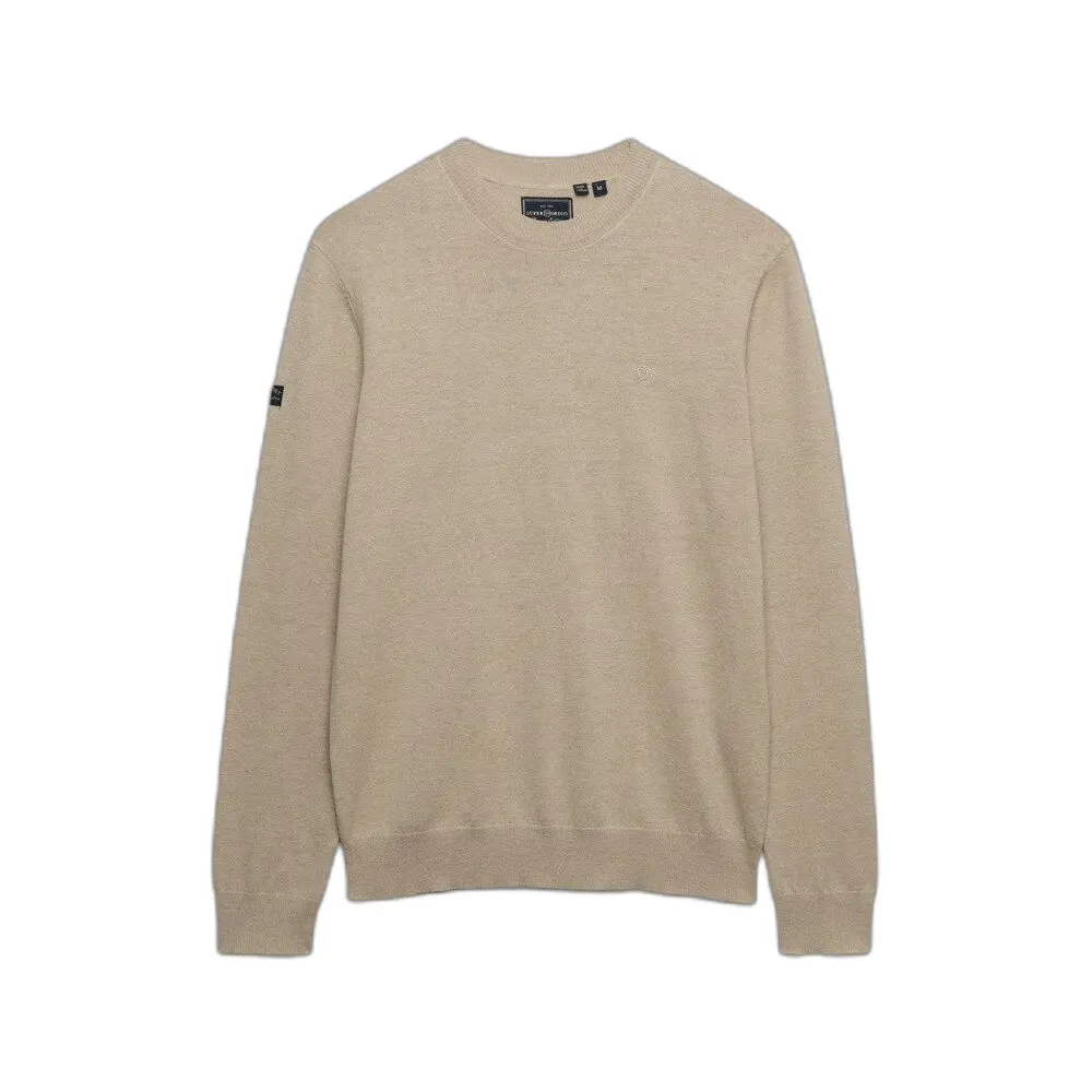 Superdry Homme Pull Essentiel Léger en Laine Mélangée Cream - vue 2