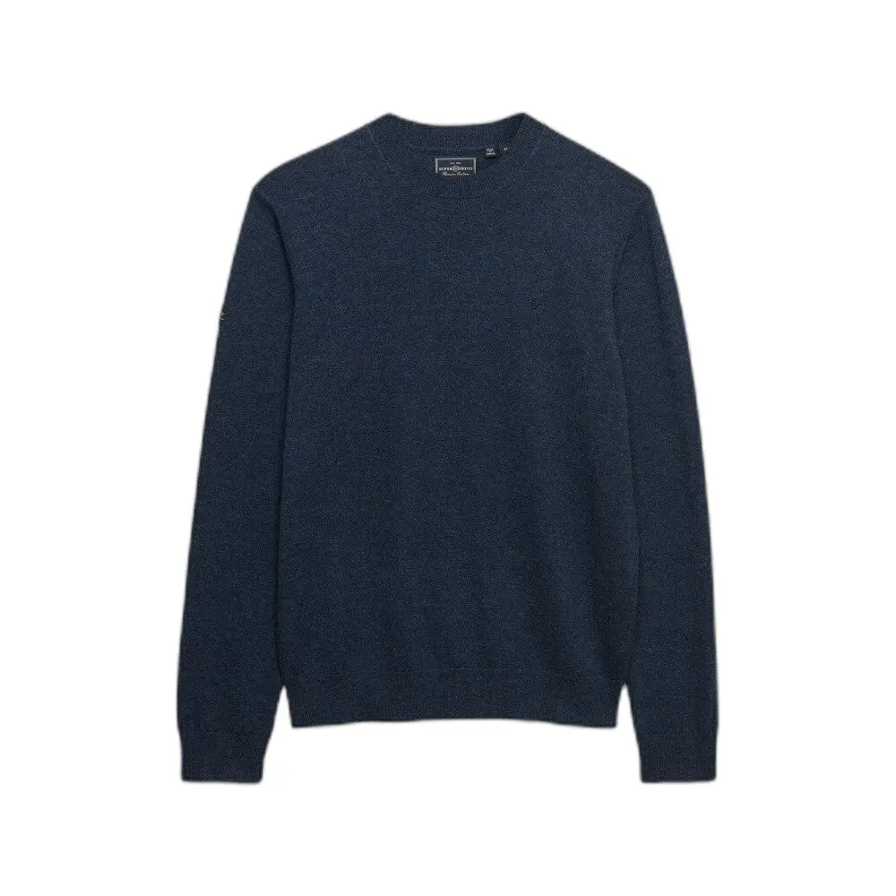Superdry Trui Essential Lichtgewicht Wollen Mix Trui M6110781a Qyy Deepest Navy Mannen Maat - S